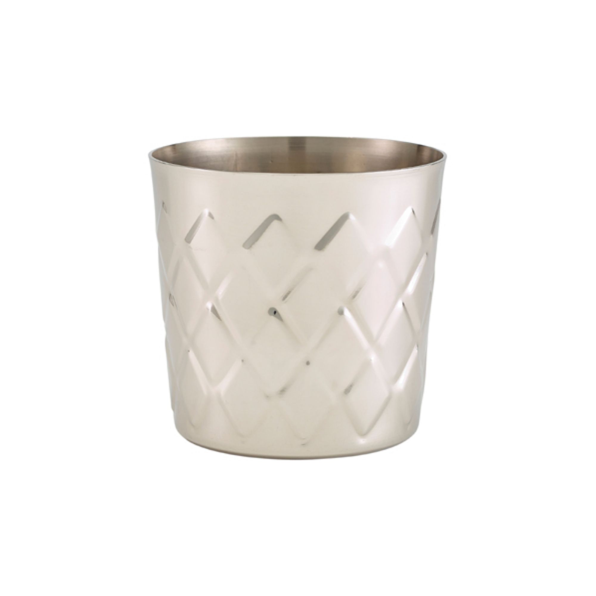 Picture of Diamond Pattern Stainless Steel Serving Cup 8.5 x 8.5cm - Pack of 12 - SVD8