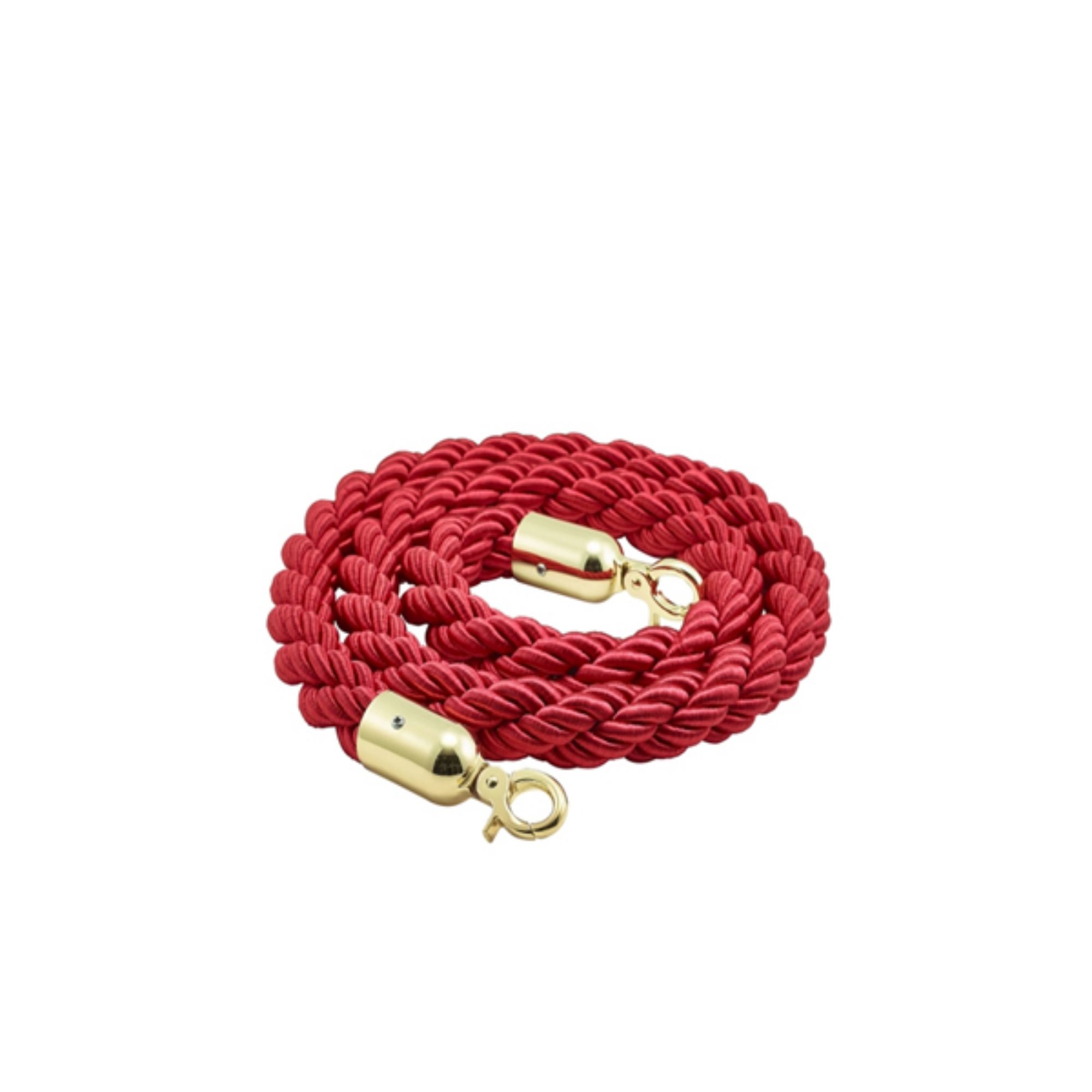 Picture of Barrier Rope Red- Brass Plated Ends - BR-RBP