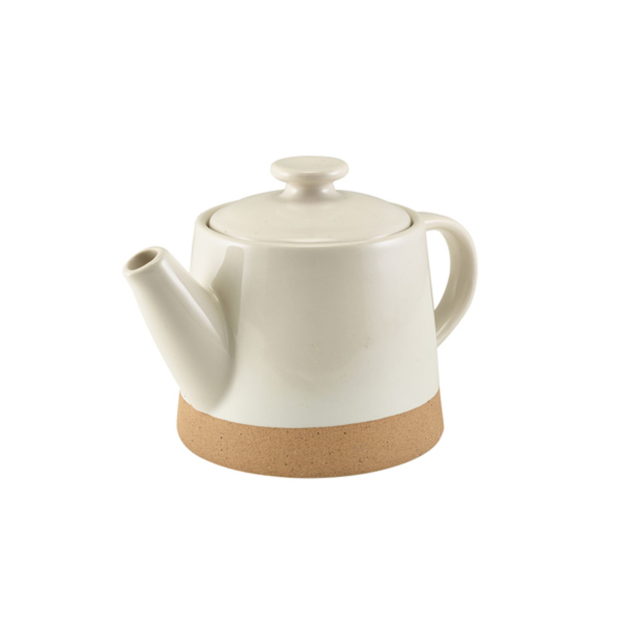 Picture of GenWare Kava White Stoneware Teapot 48cl/ 16.8oz - Pack of 6 - TP-KW48