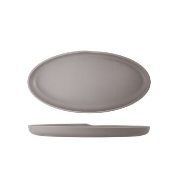 Picture of Sand Brown Copenhagen Oval Melamine Dish 40 x 20cm