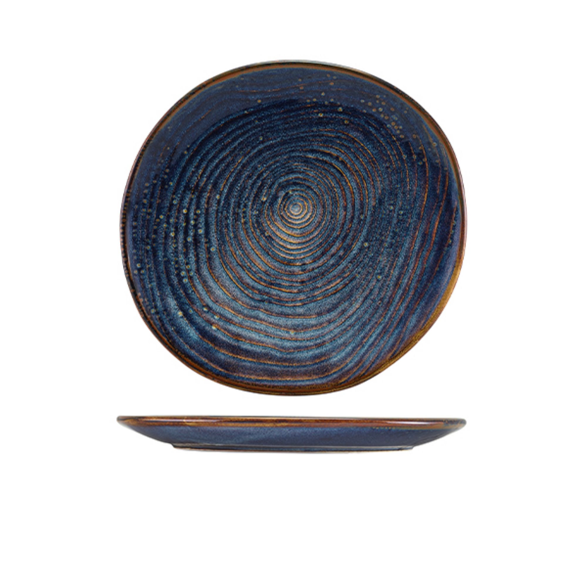 Picture of Terra Porcelain Aqua Blue Organic Plate 25cm - Pack of 6 - CP-PBLG25
