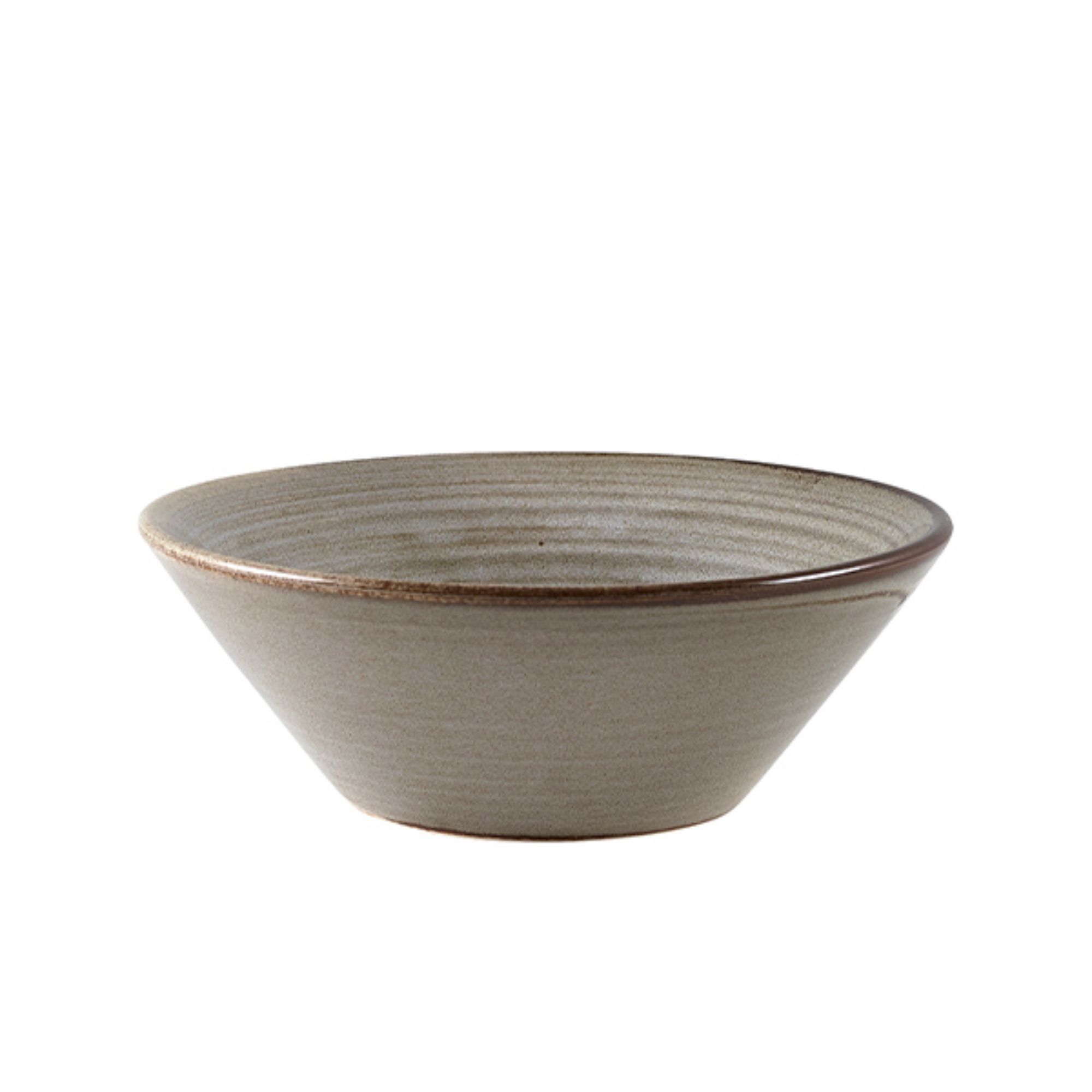 Picture of Terra Porcelain Grey Conical Bowl 14cm - Pack of 6 - CN-PG14
