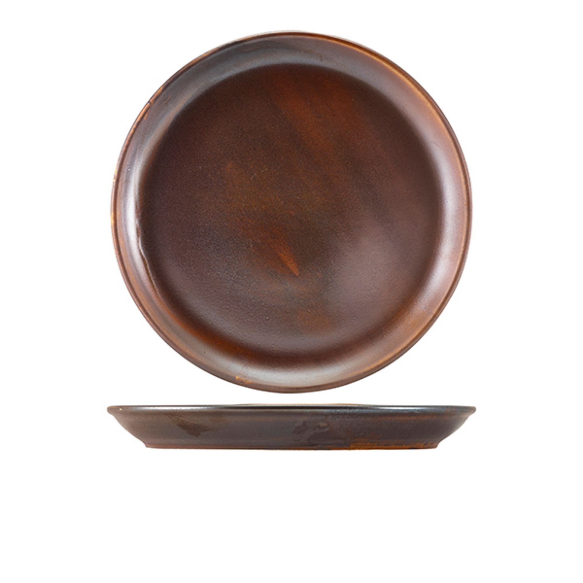 Picture of Terra Porcelain Rustic Copper Coupe Plate 27.5cm - Pack of 6 - CP-PRC27