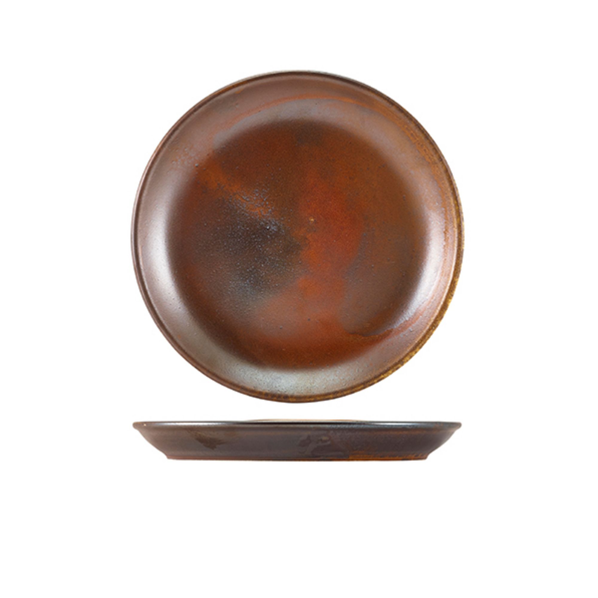 Picture of Terra Porcelain Rustic Copper Coupe Plate 19cm - Pack of 6 - CP-PRC19