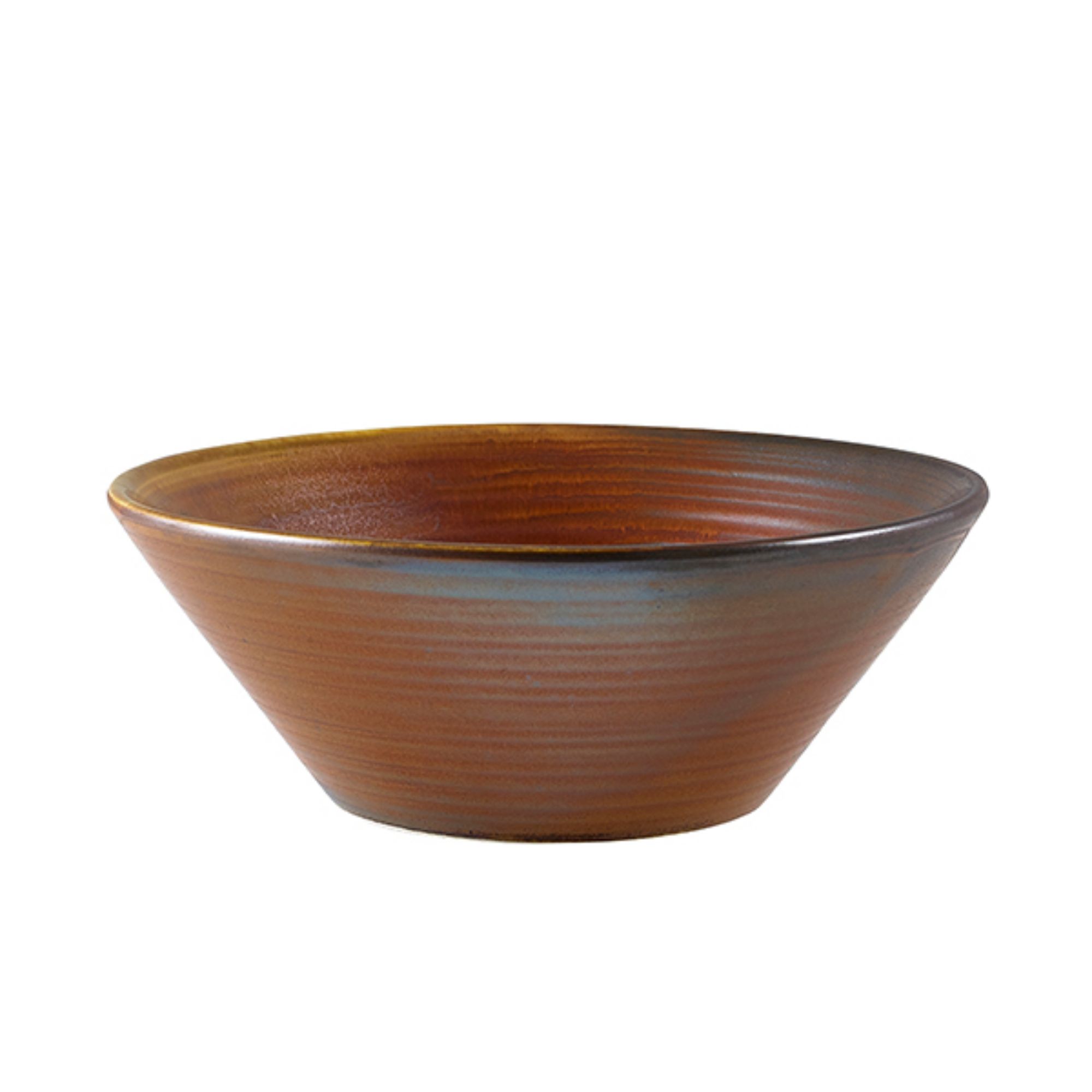 Picture of Terra Porcelain Rustic Copper Conical Bowl 16cm - Pack of 6 - CN-PRC16