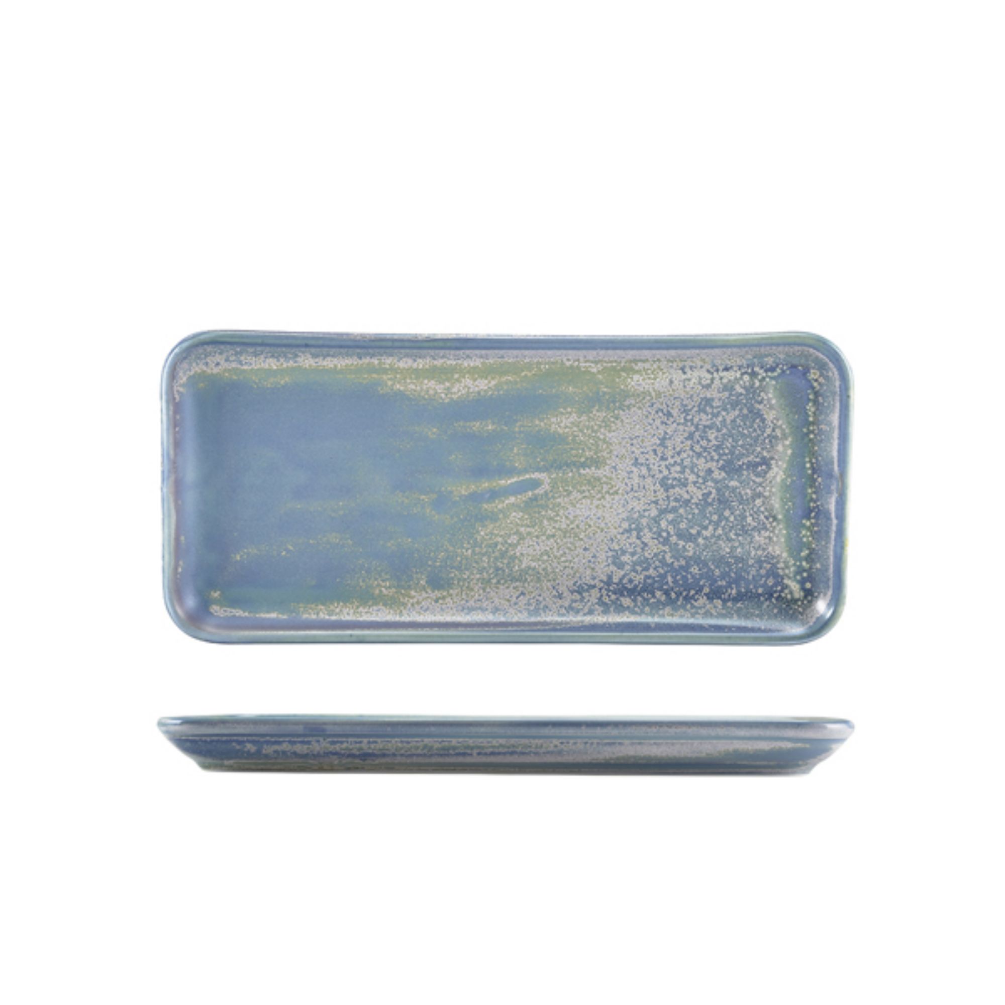 Picture of Terra Porcelain Seafoam Narrow Rectangular Platter 27 x 12.5cm - Pack of 6 - NR-PSF27