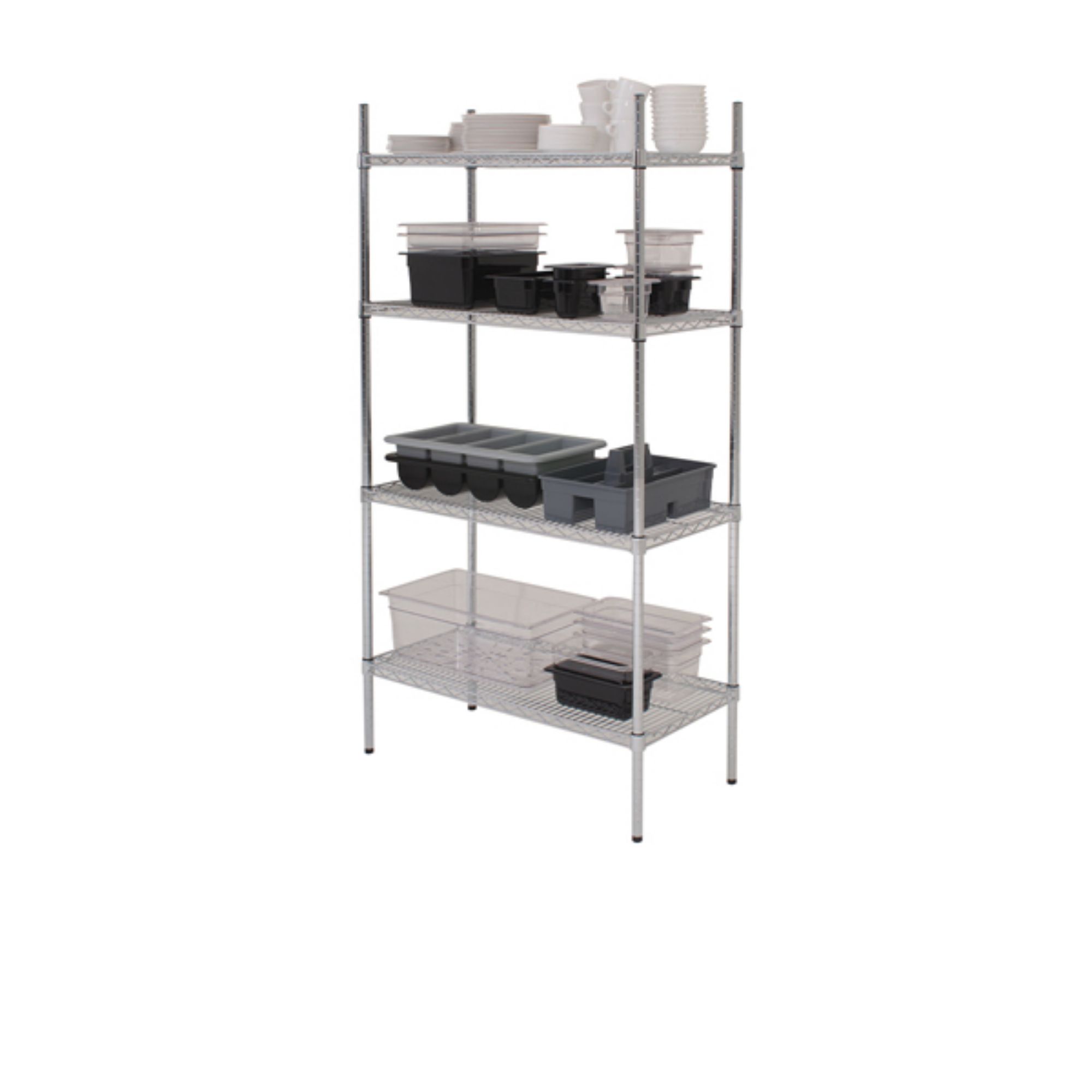 Picture of GenWare 4 Tier Wire Racking 152 x 45 x 183cm - 222-6018