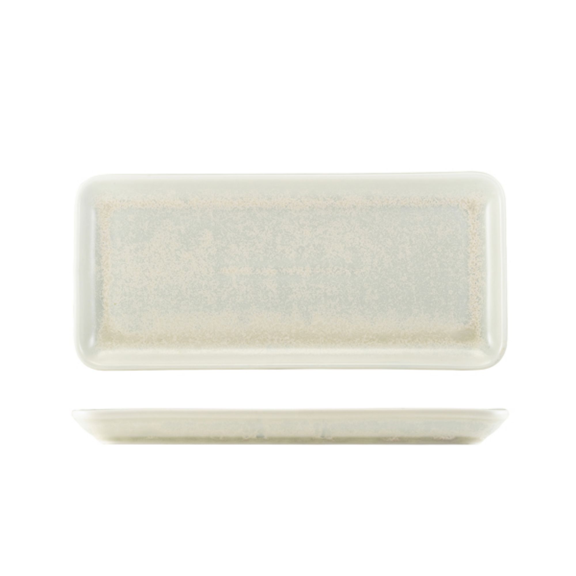 Picture of Terra Porcelain Pearl Narrow Rectangular Platter 31 x 14cm - Pack of 6 - NR-PPL30