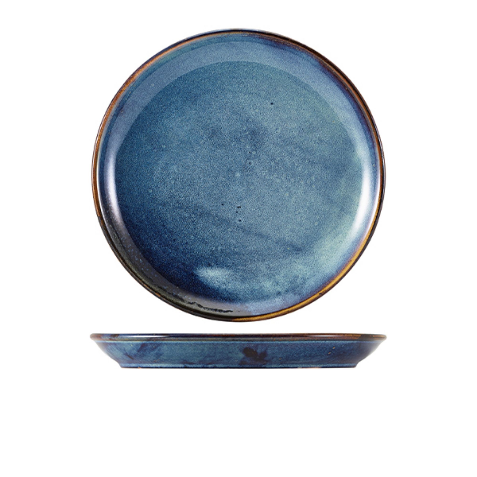 Picture of Terra Porcelain Aqua Blue Coupe Plate 27.5cm - Pack of 6 - CP-PBL27
