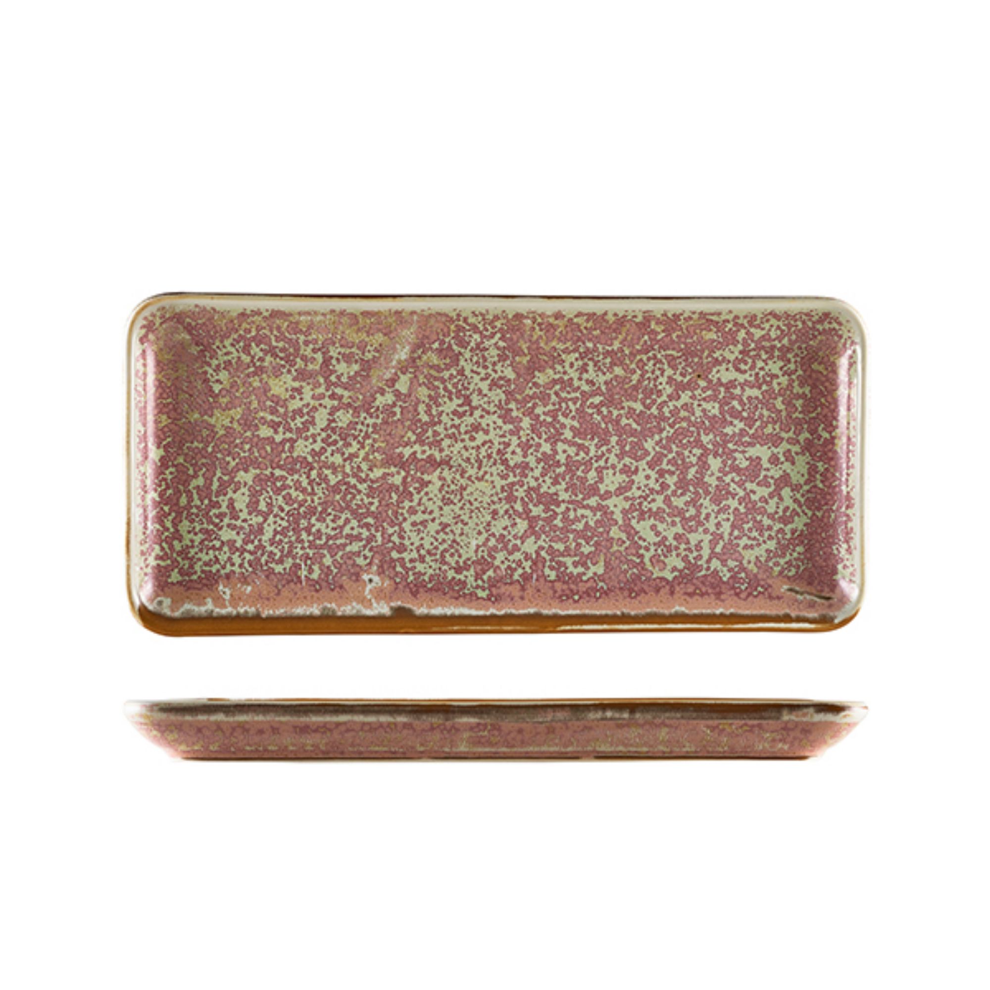 Picture of Terra Porcelain Rose Narrow Rectangular Platter 31 x 14cm - Pack of 6 - NR-PRS30