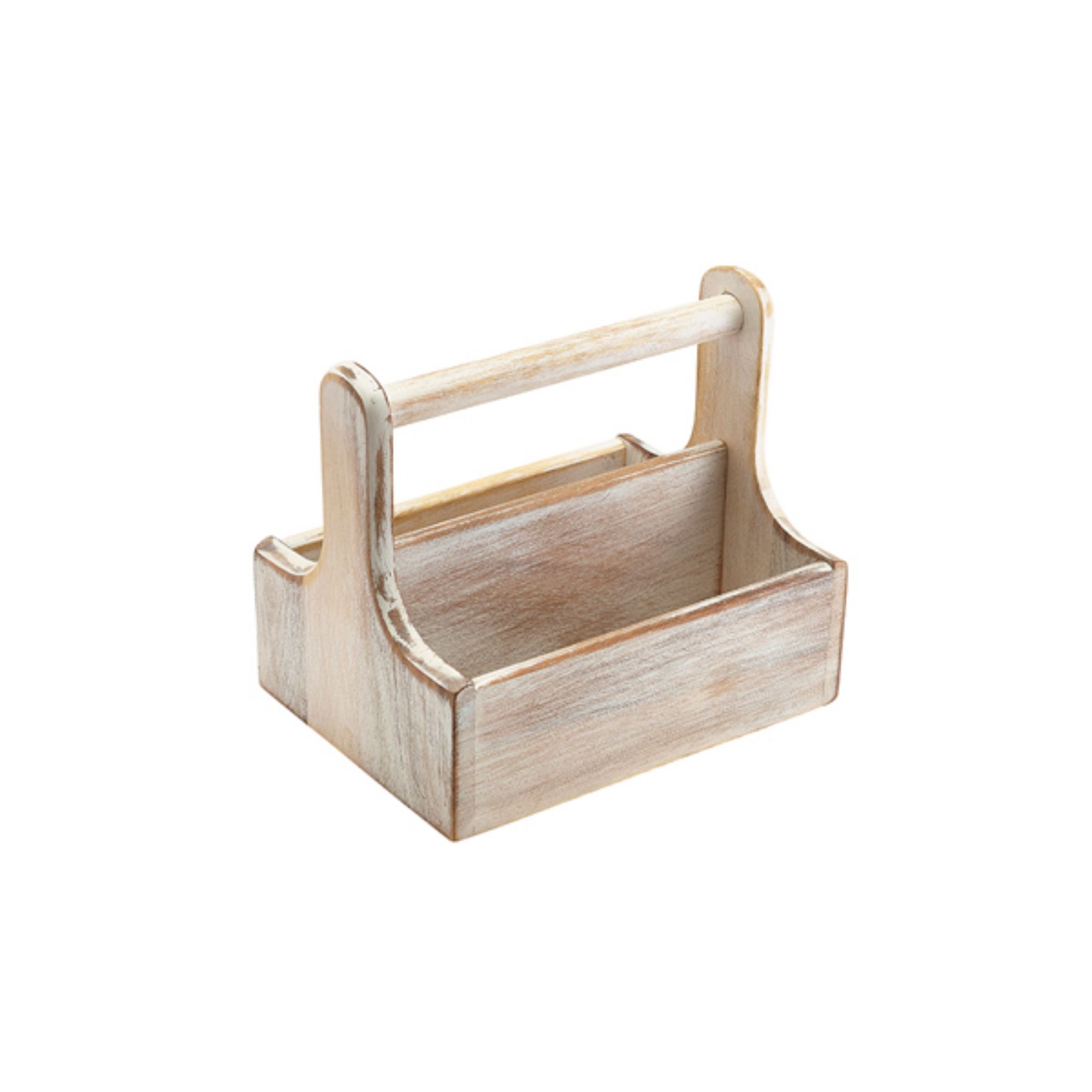 Picture of Medium White Wooden Table Caddy - DWTC-MW