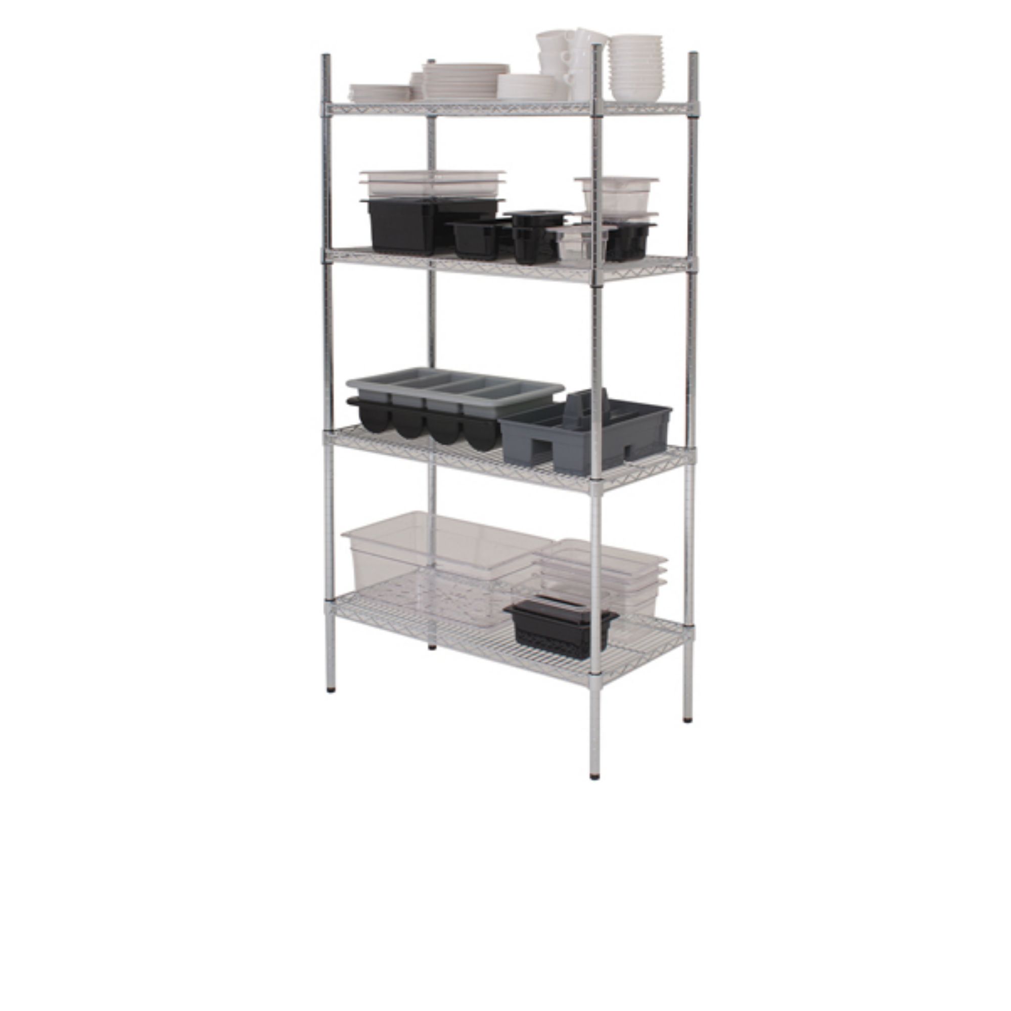 Picture of GenWare 4 Tier Wire Racking 183 x 45 x 183cm - 222-7218