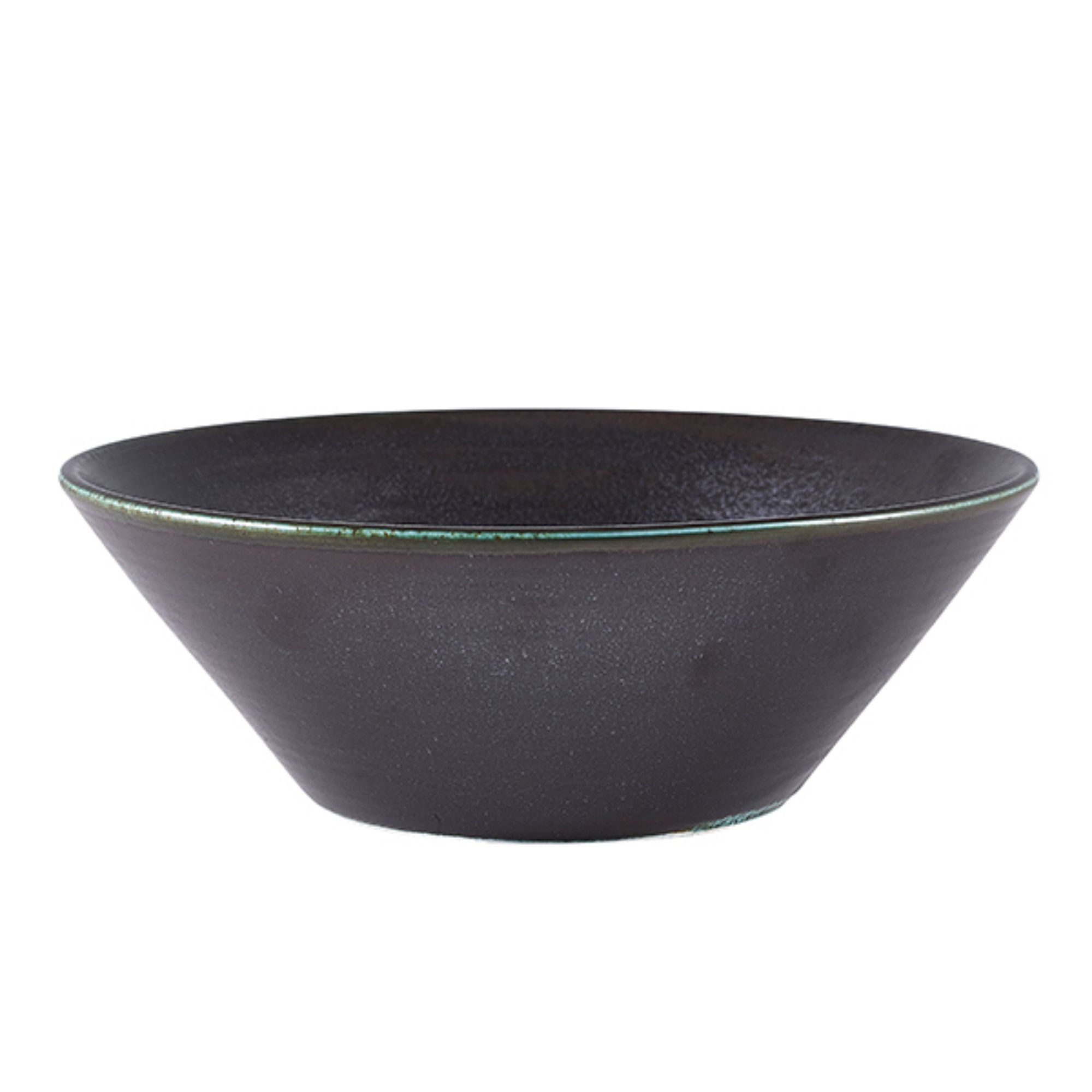 Picture of Terra Porcelain Black Conical Bowl 19.5cm - Pack of 6 - CN-PBK19