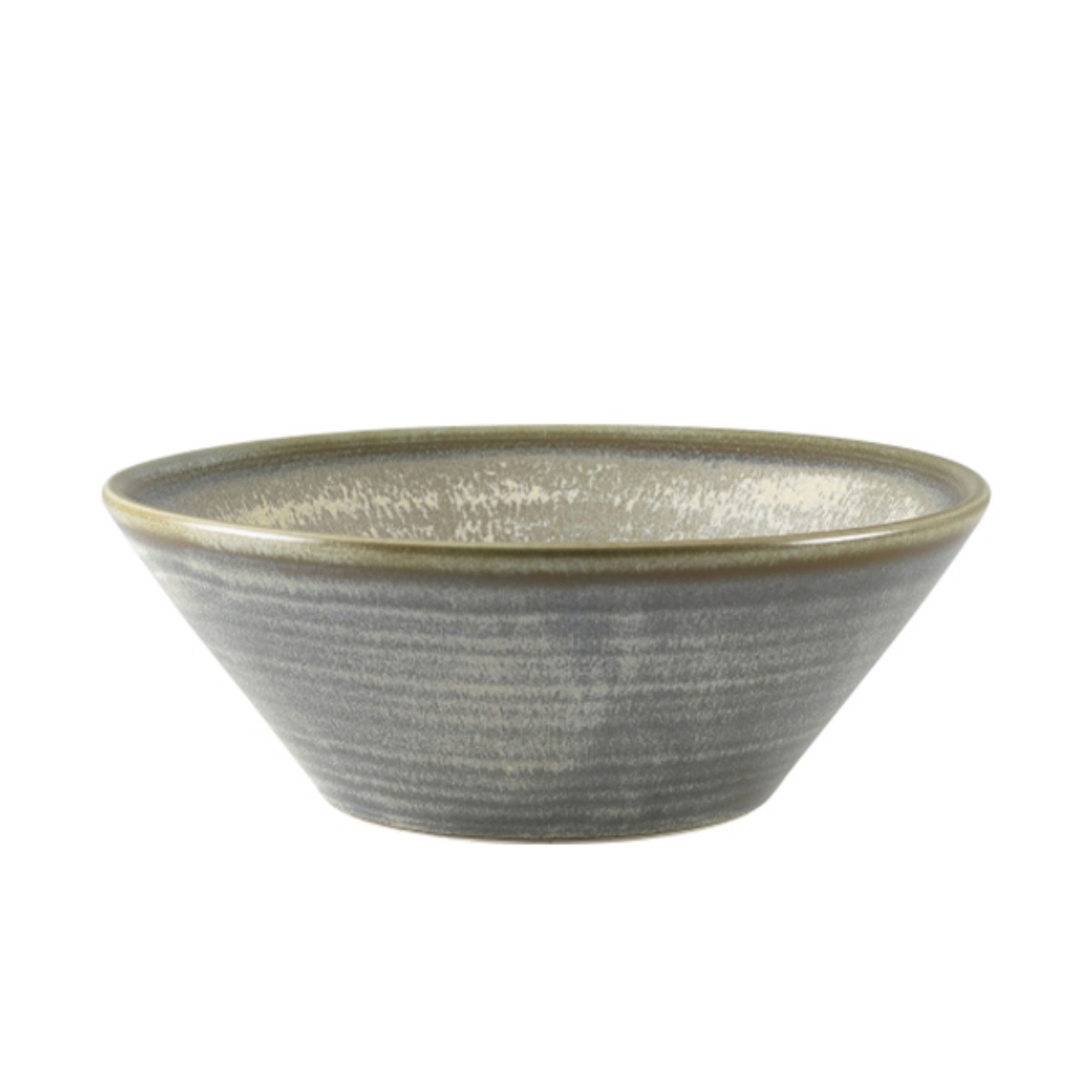 Picture of Terra Porcelain Matt Grey Conical Bowl 16cm - Pack of 6 - CN-PMG16