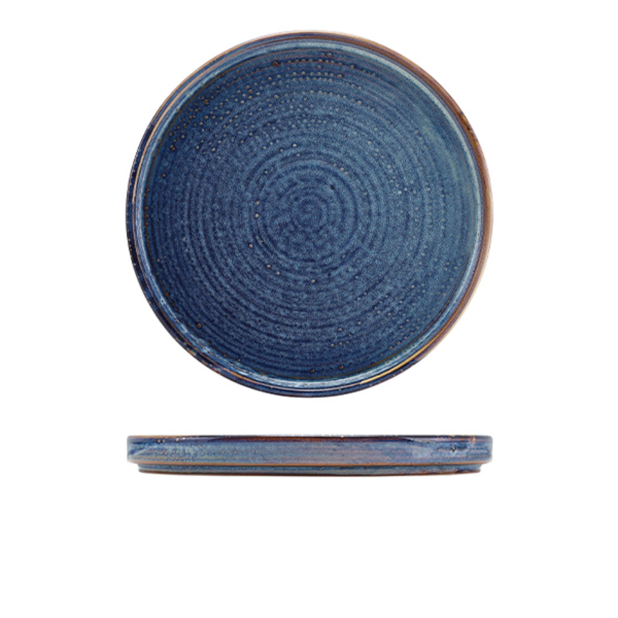 Picture of Terra Porcelain Aqua Blue Low Presentation Plate 25cm - Pack of 6 - LP-PBL25