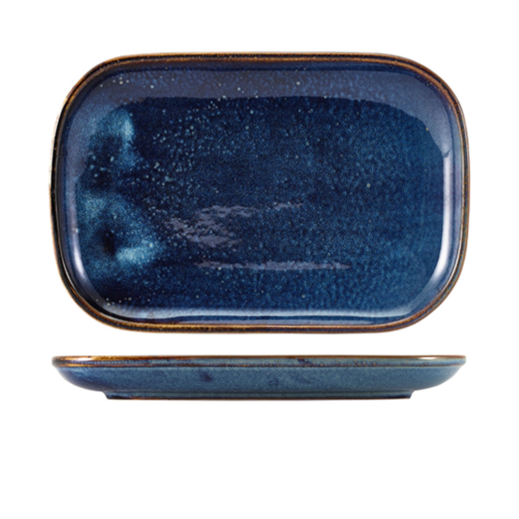 Picture of Terra Porcelain Aqua Blue Rectangular Plate 29 x 19.5cm - Pack of 6 - RP-PBL29