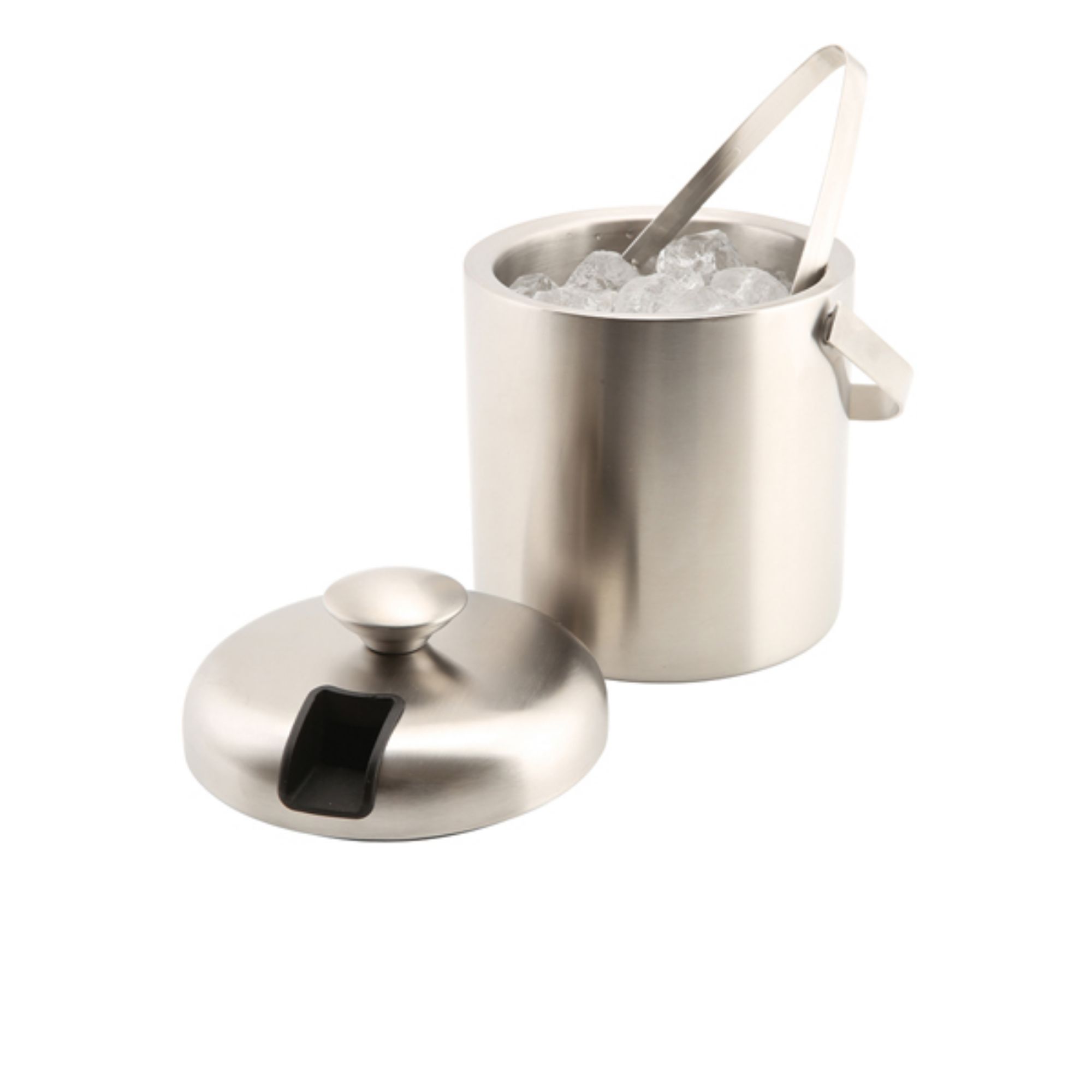 Picture of Genware Insulated St/St Ice Bucket & Tong 1.2L - ICBKT