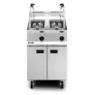 Picture of Lincat Opus 800 Natural Gas Free-standing Twin Tank Fryer with Pumped Filtration - 2 Baskets - W 600 mm - 32.0 kW - OG8111/OP2/N