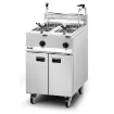 Picture of Lincat Opus 800 Natural Gas Free-standing Twin Tank Fryer with Pumped Filtration - 2 Baskets - W 600 mm - 32.0 kW - OG8111/OP2/N