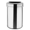 Picture of Bolero 'D' Shape Bin with Open Lid Brushed Steel 86Ltr - HT463