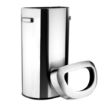 Picture of Bolero 'D' Shape Bin with Open Lid Brushed Steel 86Ltr - HT463