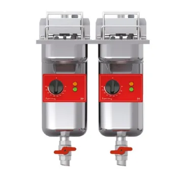 Picture of FriFri Super Easy 422 Electric Drop-in Twin Tank Fryer without Filtration - 2 Baskets - W 400 mm - 2 x 11.0 kW