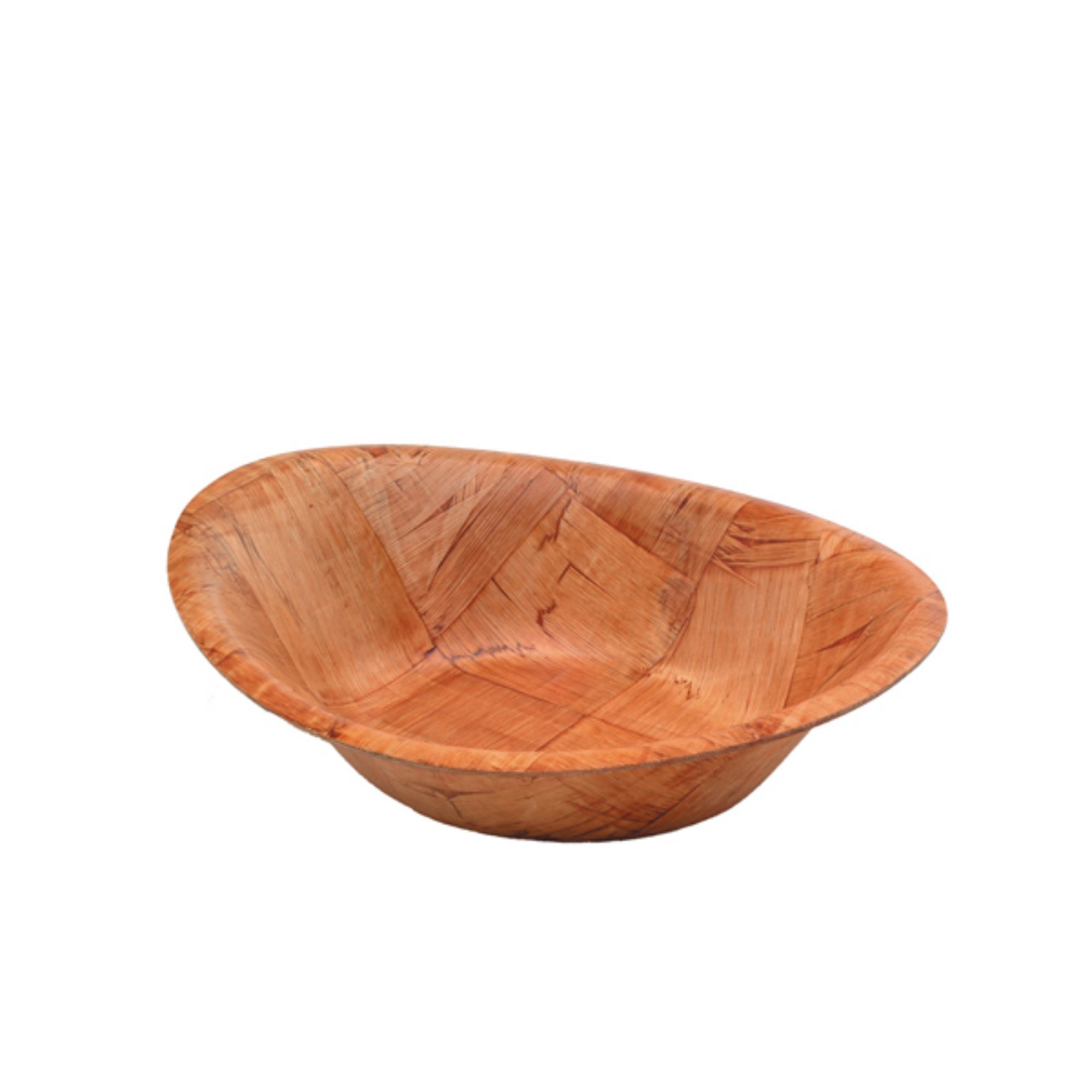 Picture of Oval Woven Wood Bowls 9"x7" Singles - Pack of 12 - GC849