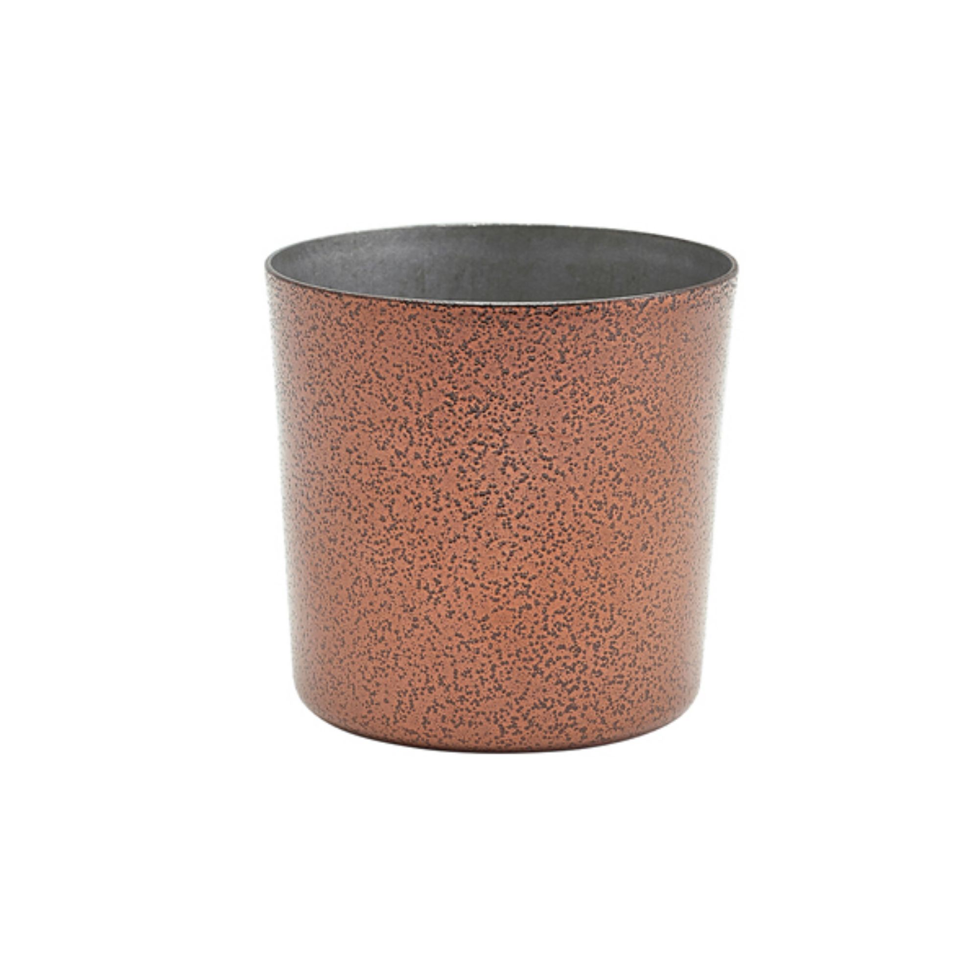Picture of Stainless Steel Serving Cup 8.5 x 8.5cm Hammered Copper - Pack of 12 - SVCH8C