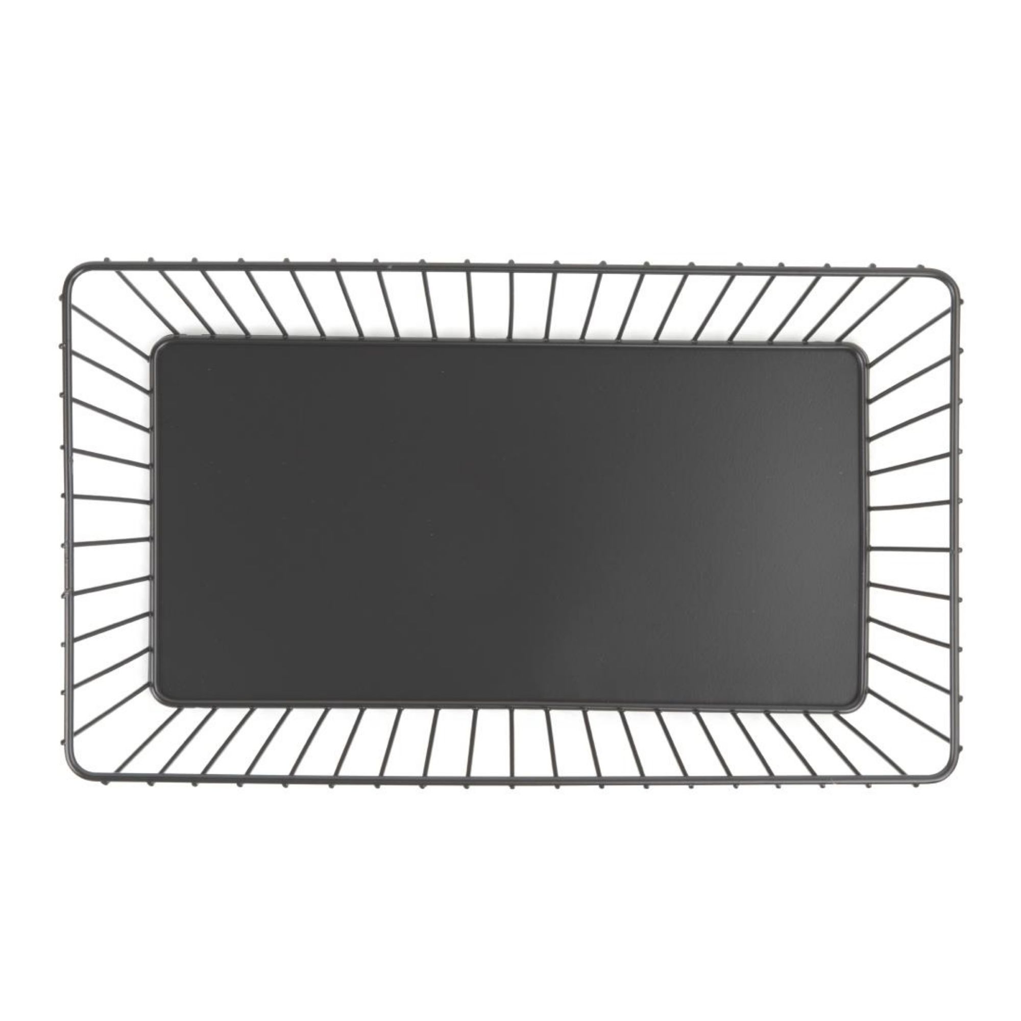 Picture of Olympia Wire Food Display Tray Rectangular Black 330x190x100mm