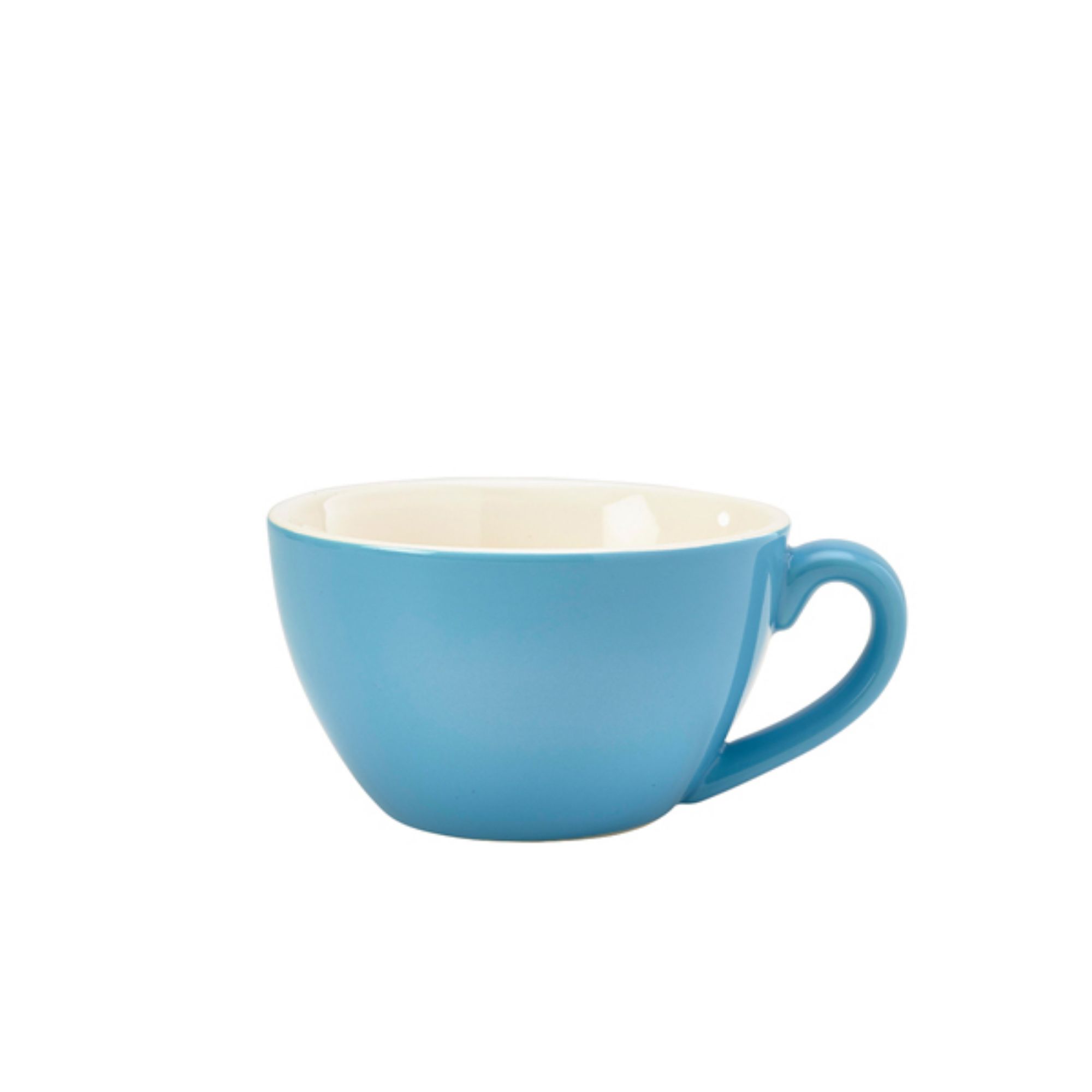 Picture of Genware Porcelain Blue Bowl Shaped Cup 34cl/ 12oz - Pack of 6 - 322134BL
