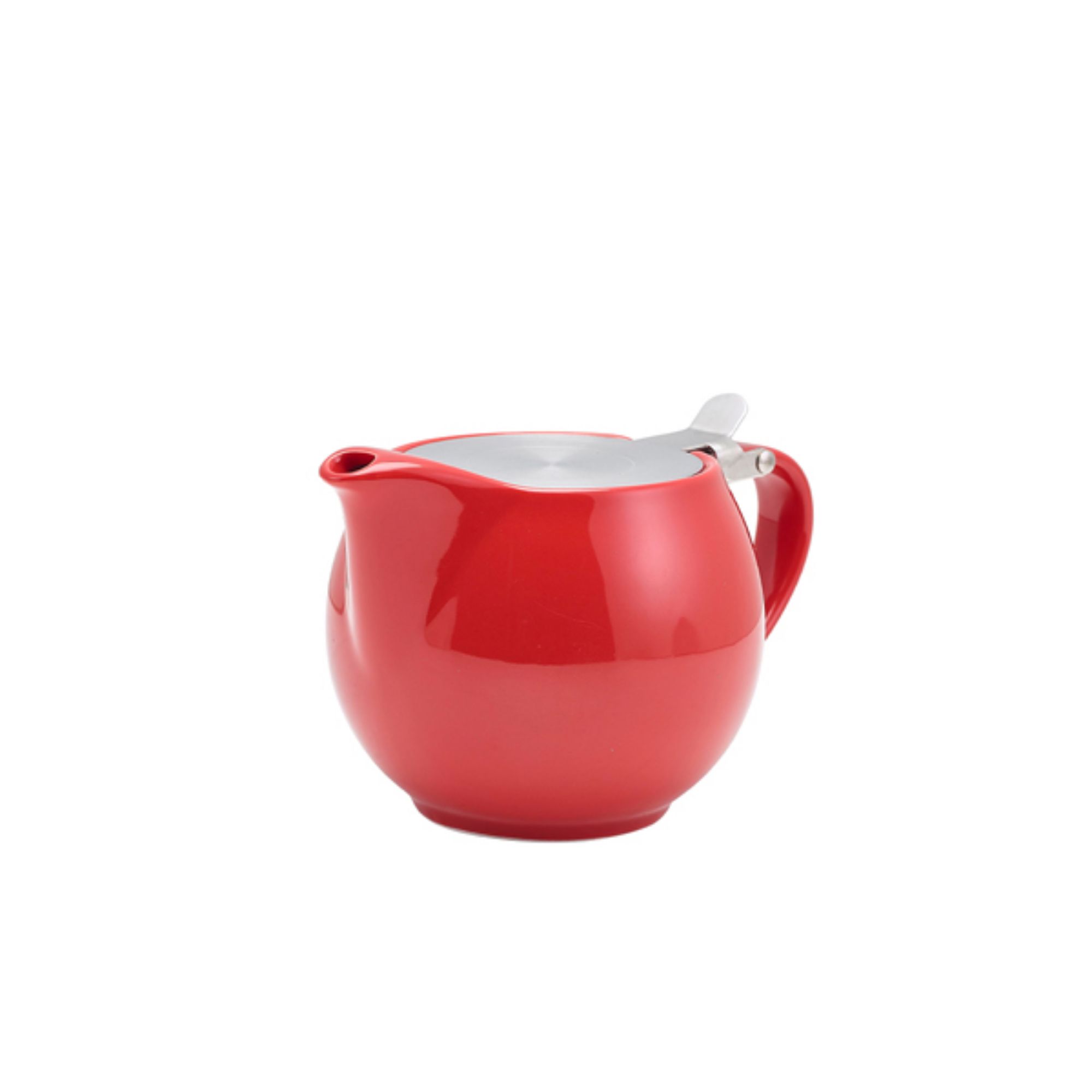Picture of GenWare Porcelain Red Teapot with St/ St Lid & Infuser 50cl/ 17.6oz - Pack of 6 - 395950R