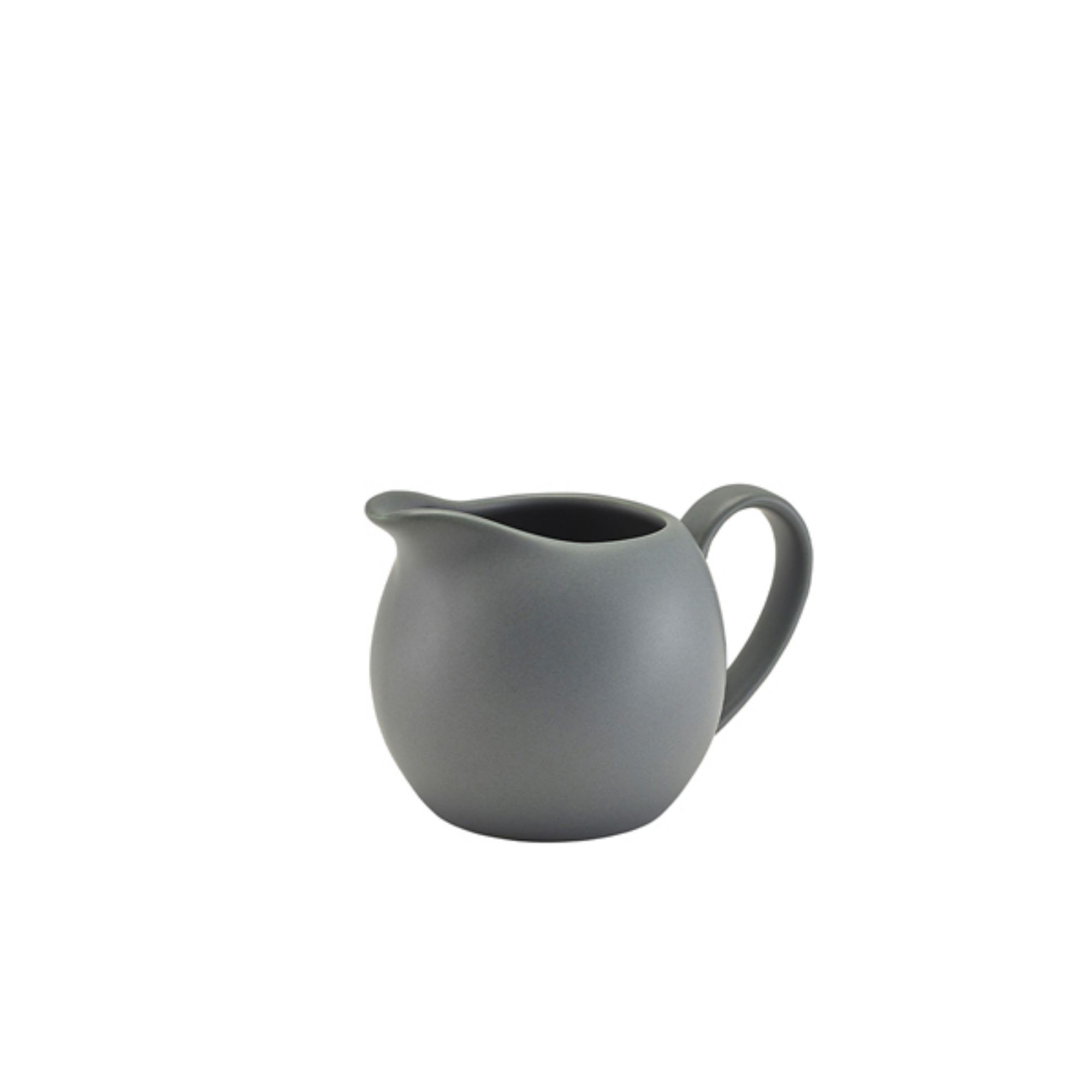 Picture of Genware Porcelain Matt Grey Jug 14cl/ 5oz - Pack of 6 - 373114MG