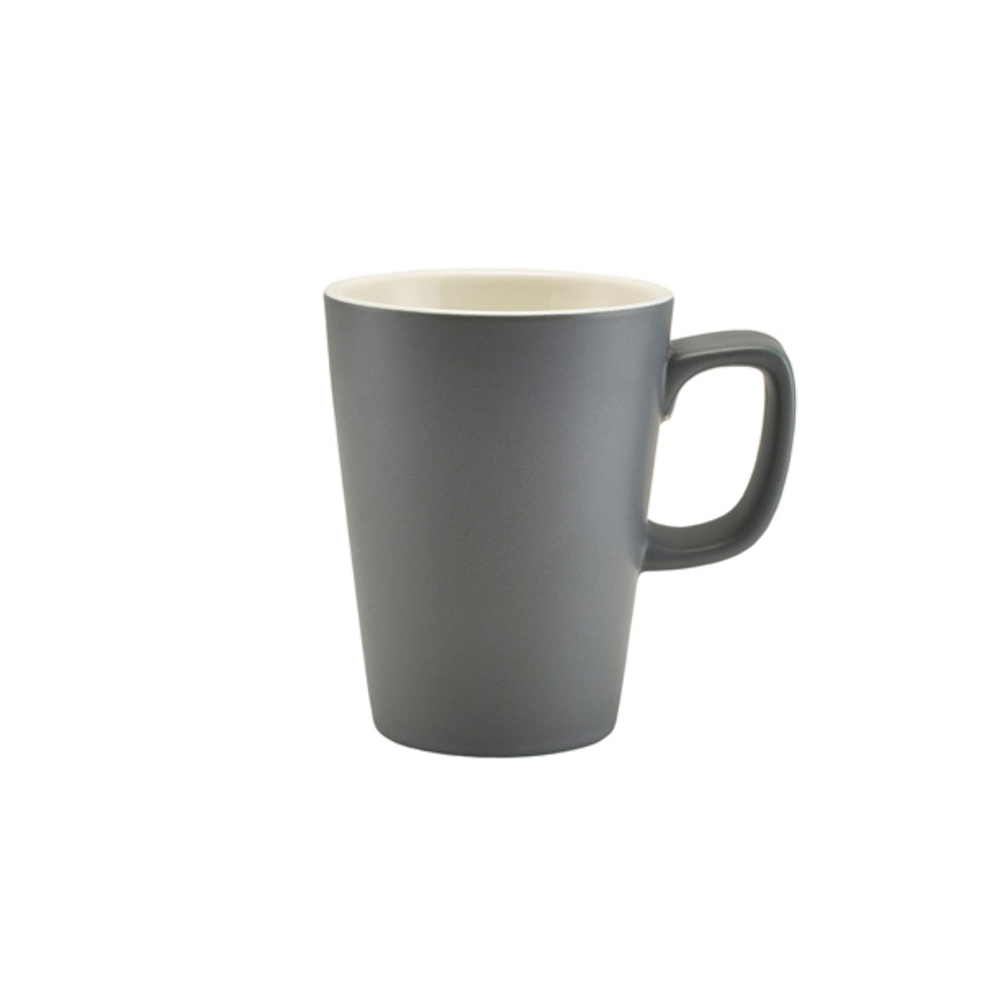 Picture of Genware Porcelain Matt Grey Latte Mug 34cl/ 12oz - Pack of 6 - 322135MG