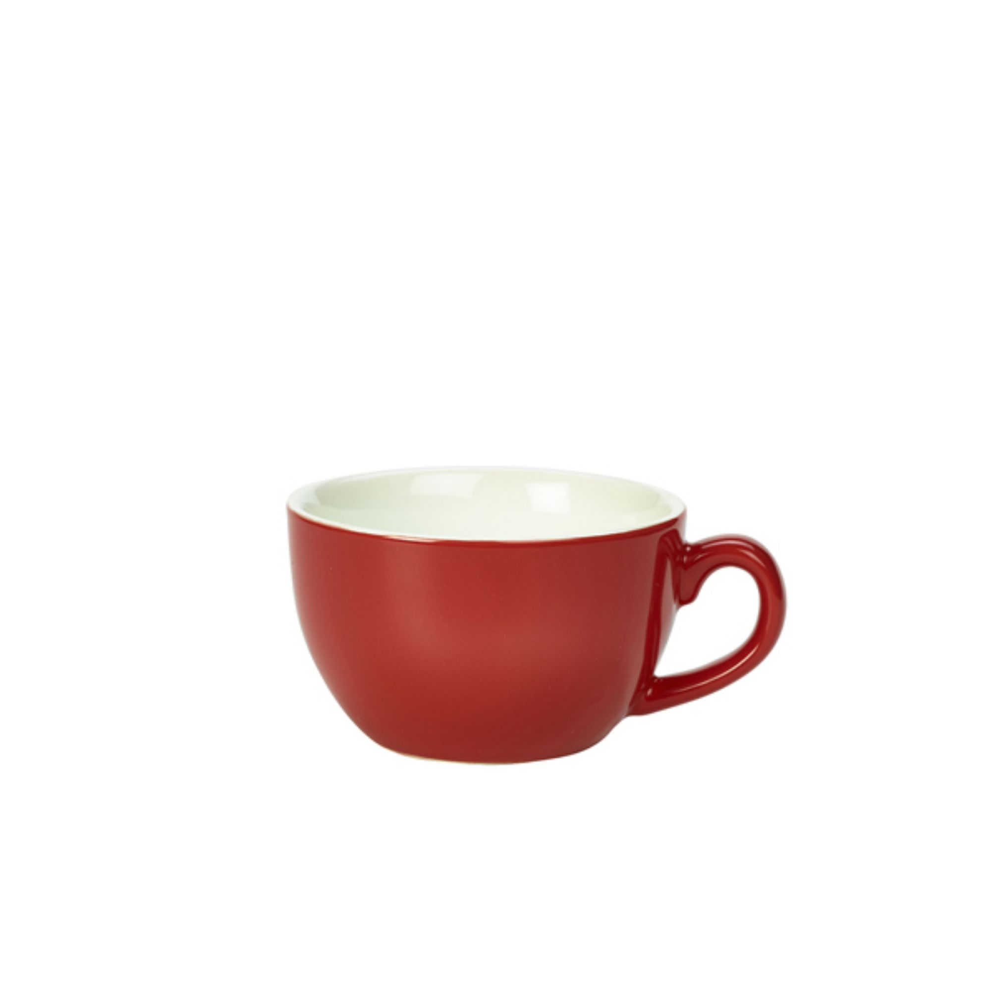 Picture of Genware Porcelain Red Bowl Shaped Cup 25cl/ 8.75oz - Pack of 6 - 322125R