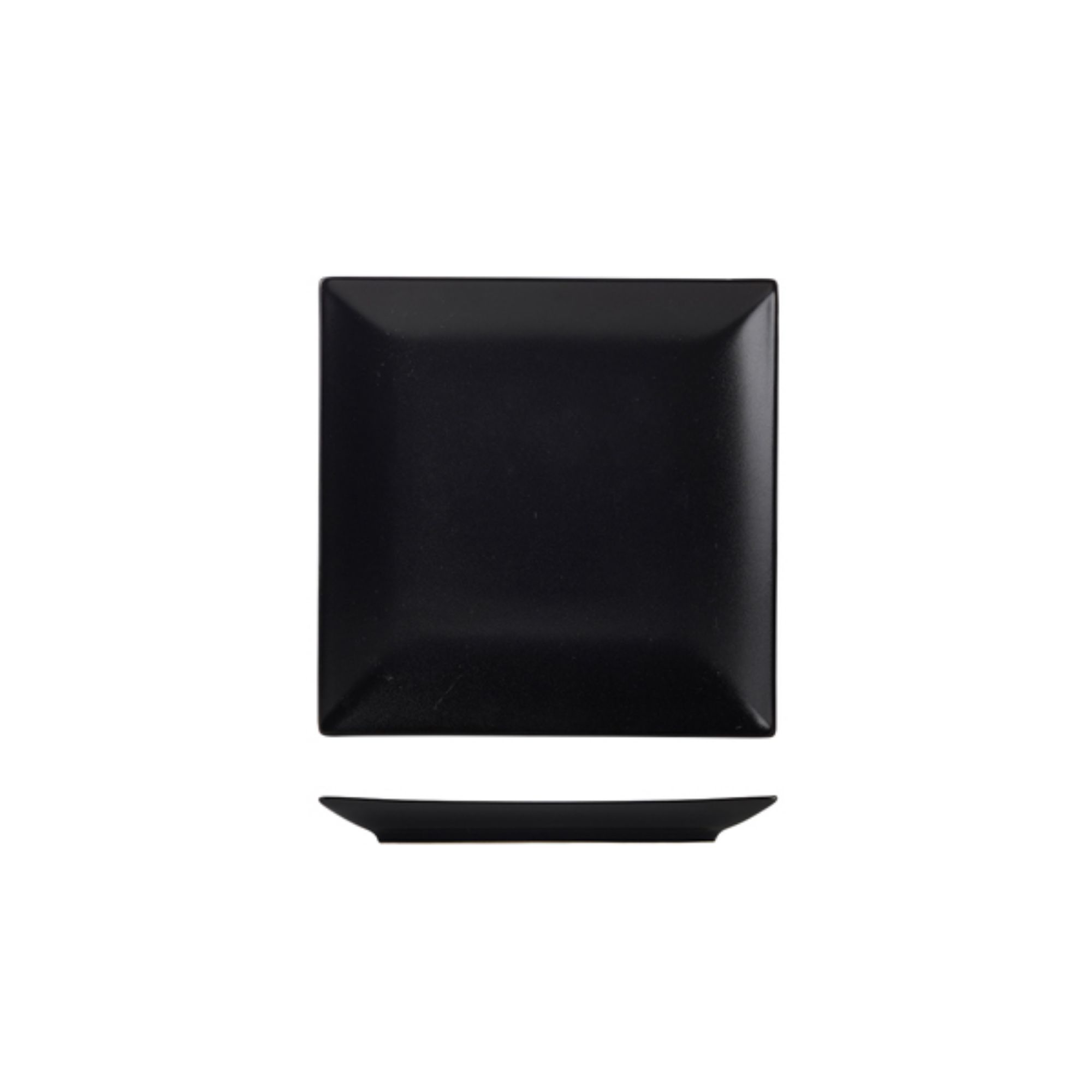 Picture of Luna Stoneware Black Square Plate 18cm/ 7" - Pack of 6 - B2772