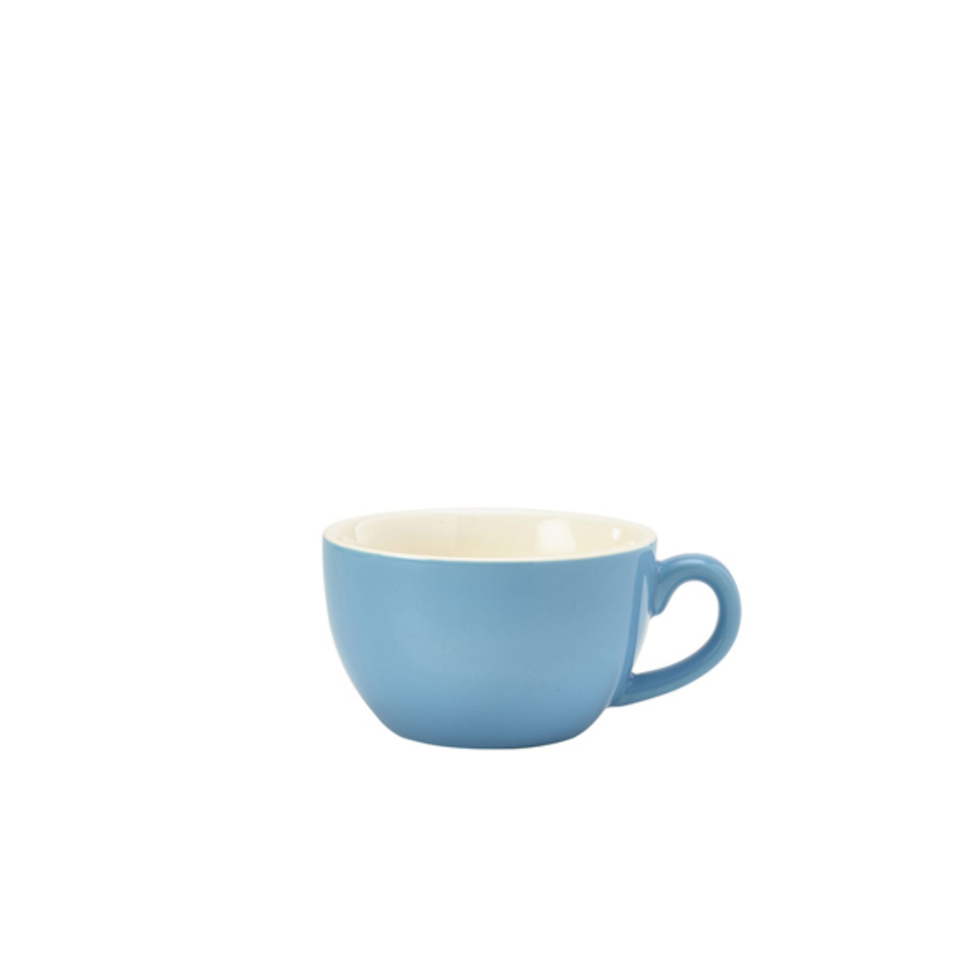 Picture of Genware Porcelain Blue Bowl Shaped Cup 17.5cl/ 6oz - Pack of 6 - 322118BL