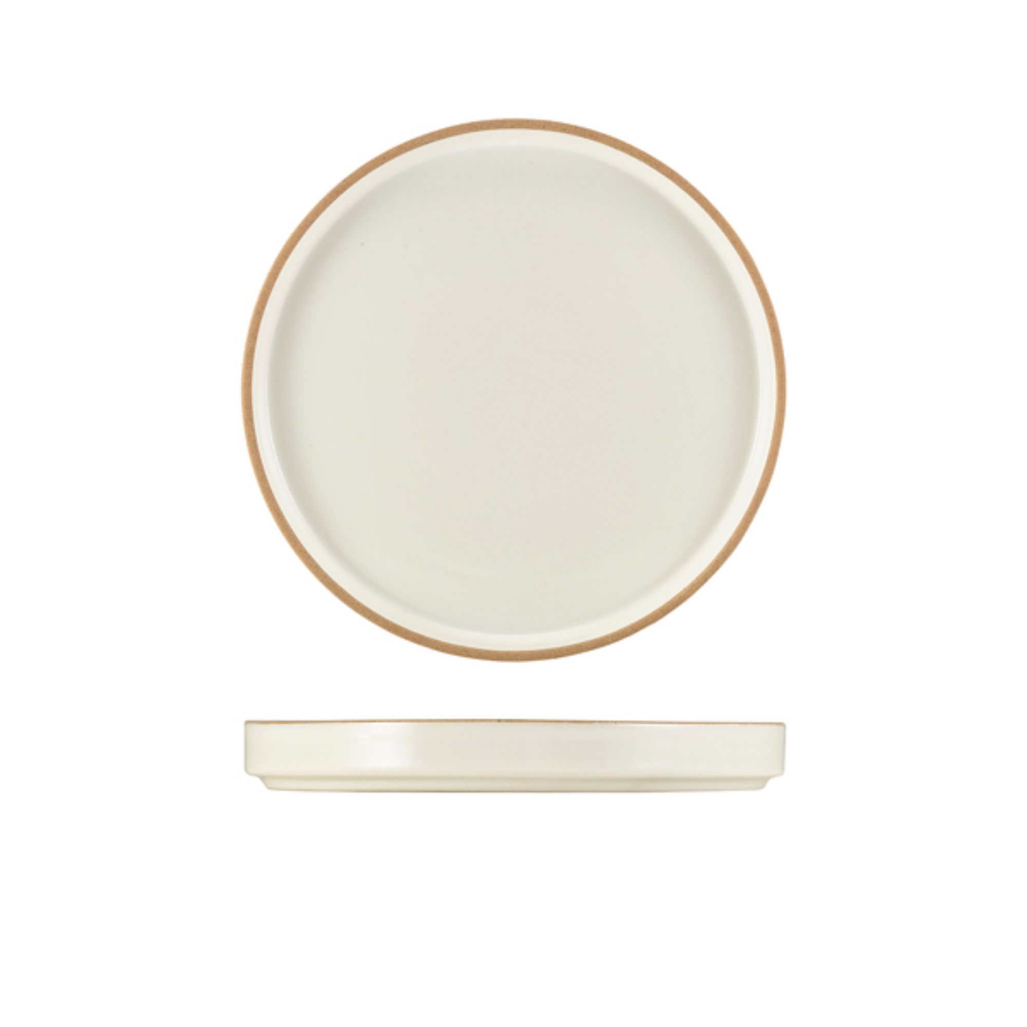 Picture of GenWare Kava White Stoneware Presentation Plate 20cm - Pack of 6 - LP-KW20