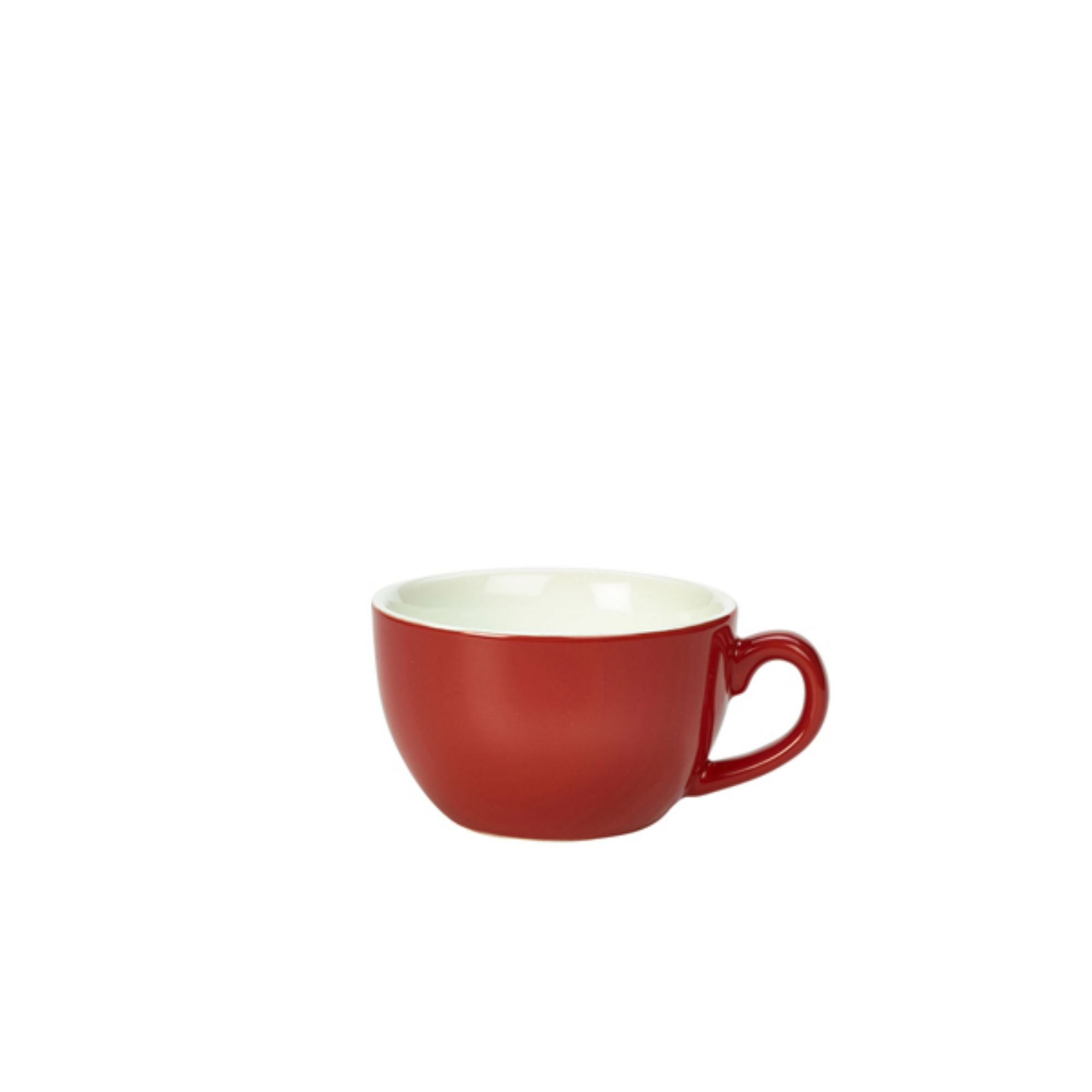 Picture of Genware Porcelain Red Bowl Shaped Cup 17.5cl/ 6oz - Pack of 6 - 322118R