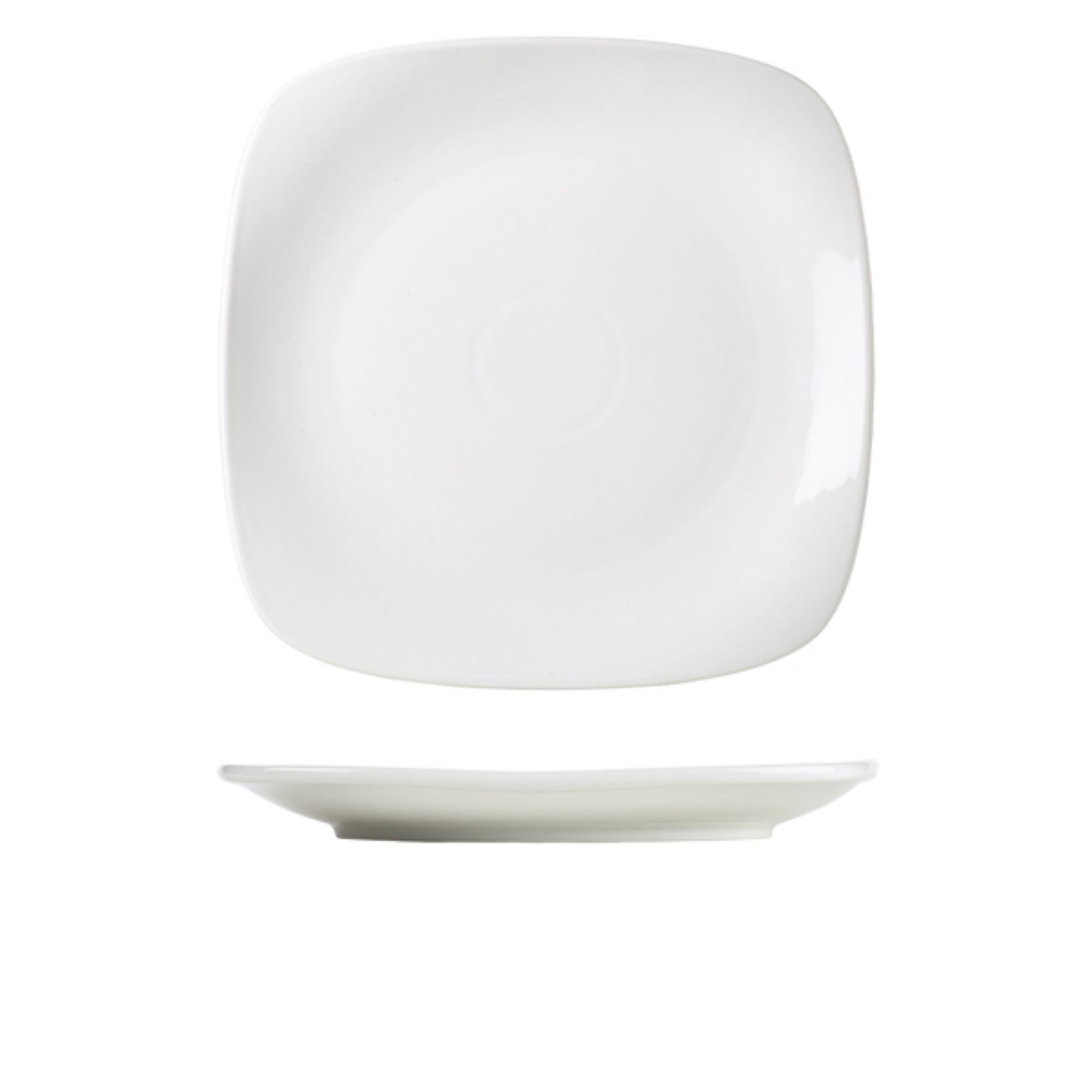 Picture of Genware Porcelain Rounded Square Plate 29cm/ 11.5" - Pack of 6 - 184529