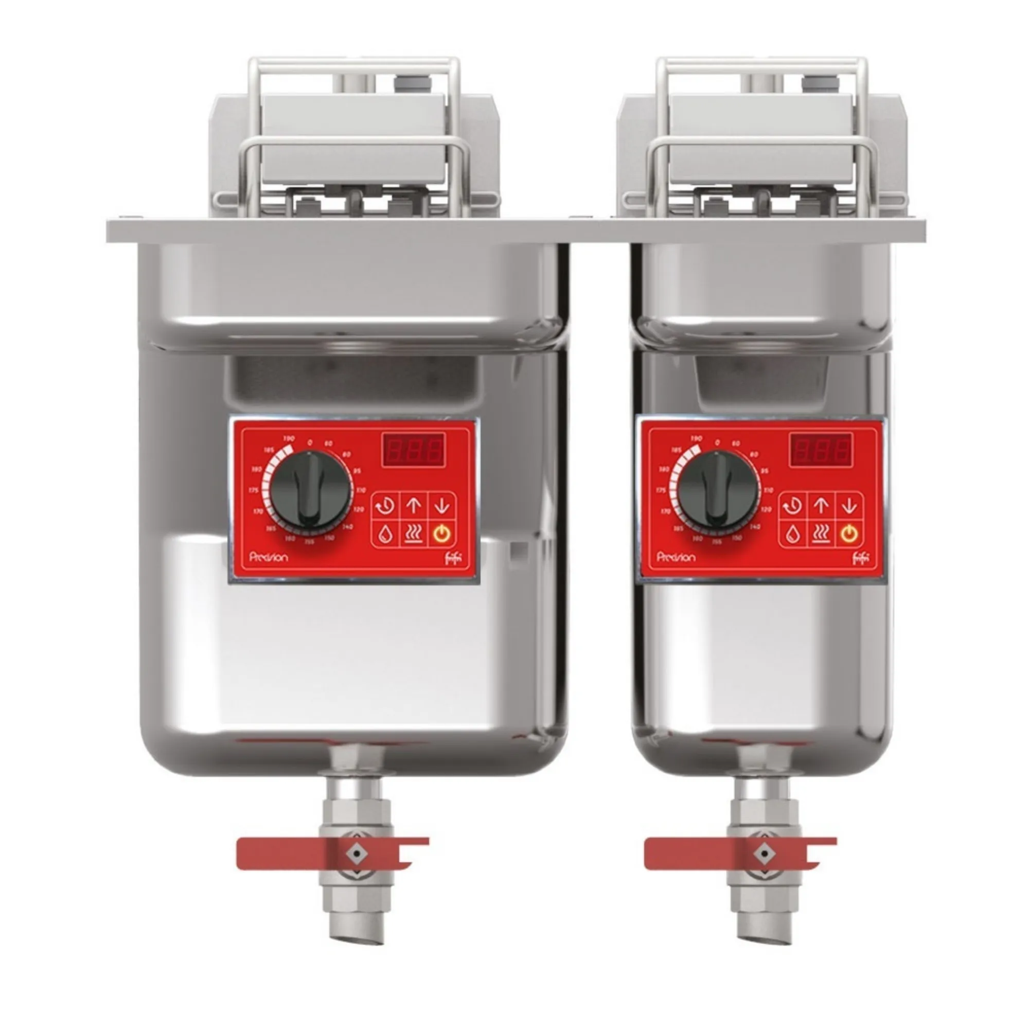 Picture of FriFri Precision 522 Electric Drop-in Twin Tank Fryer - 2 Baskets - W 500 mm - 11.4 + 7.5 kW - PD522L32G0