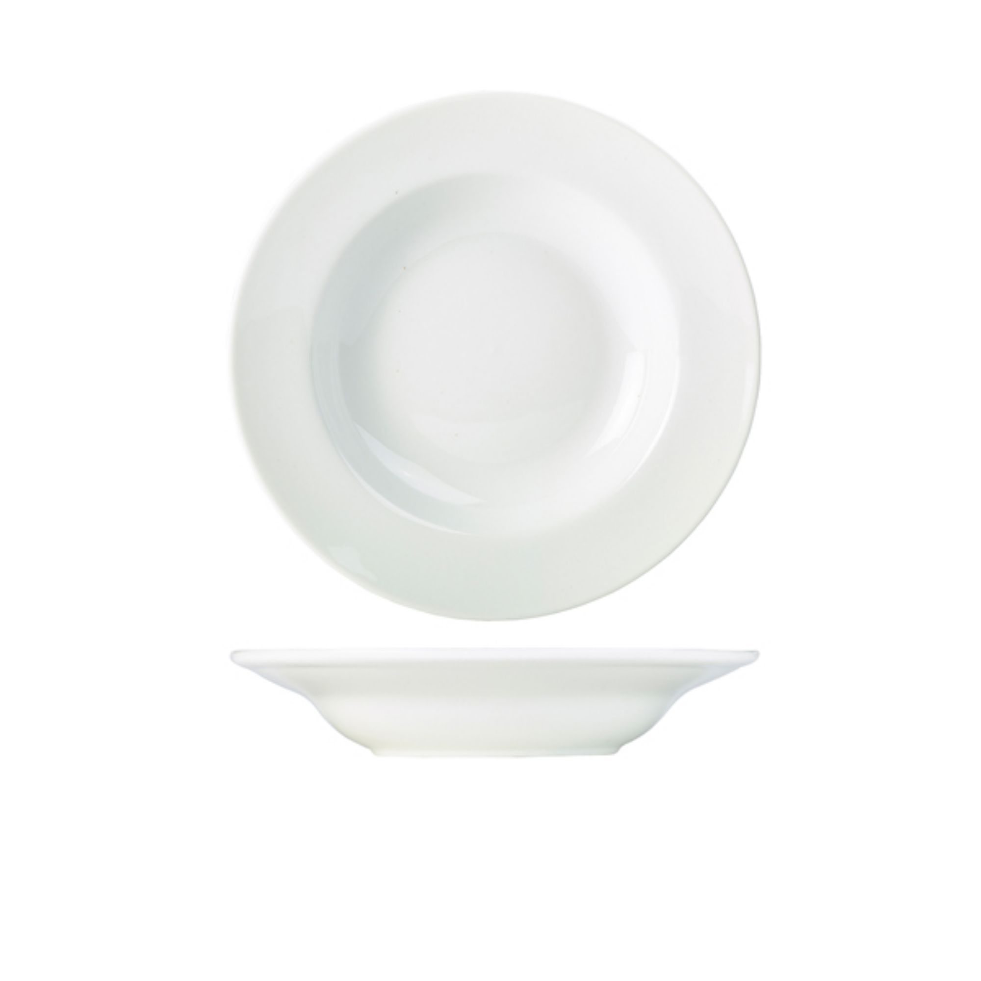 Picture of Genware Porcelain Soup Plate/ Pasta Dish 23cm/ 9" - Pack of 6 - 172122