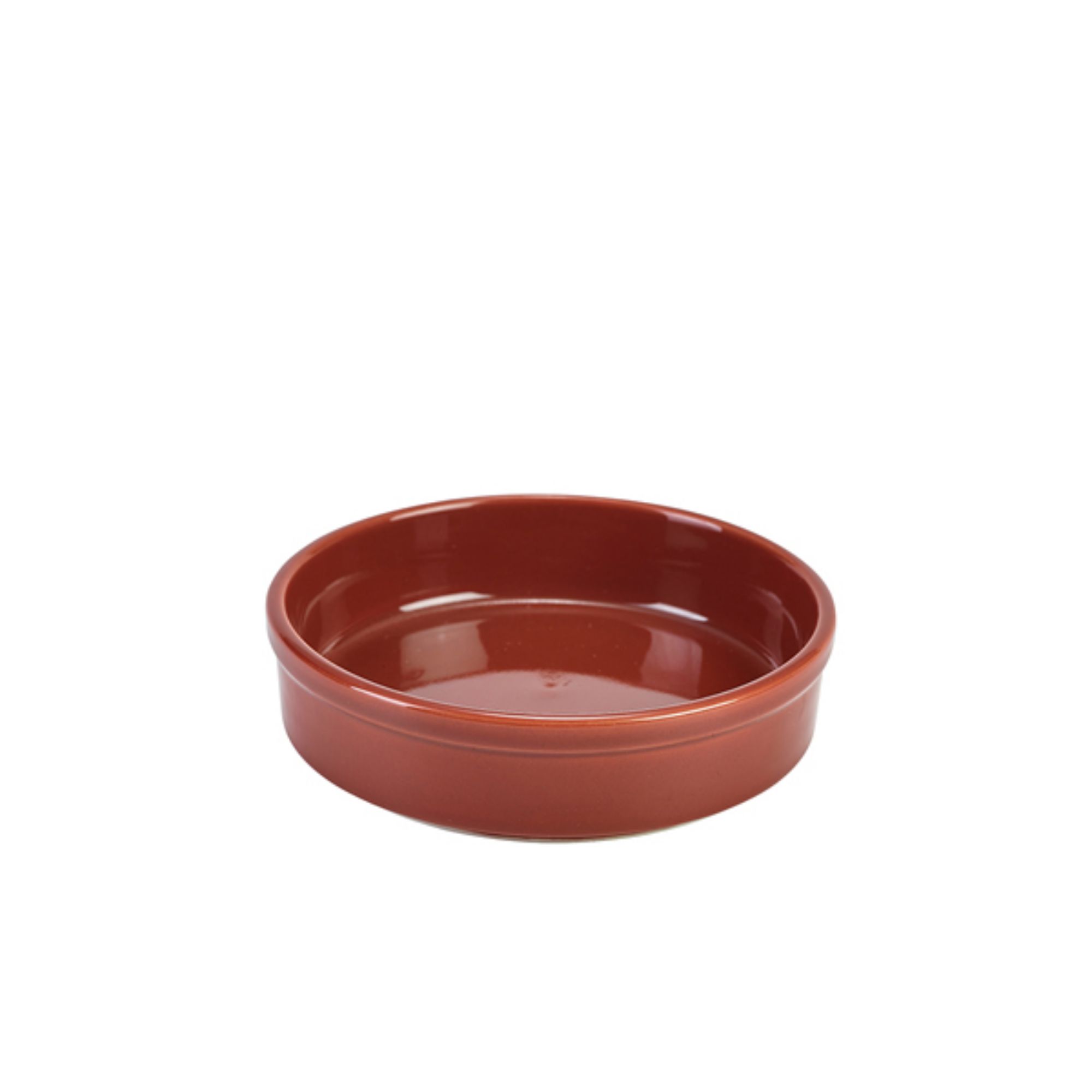 Picture of Genware Porcelain Terracotta Round Dish 13cm/ 5" - Pack of 6 - 305613TR