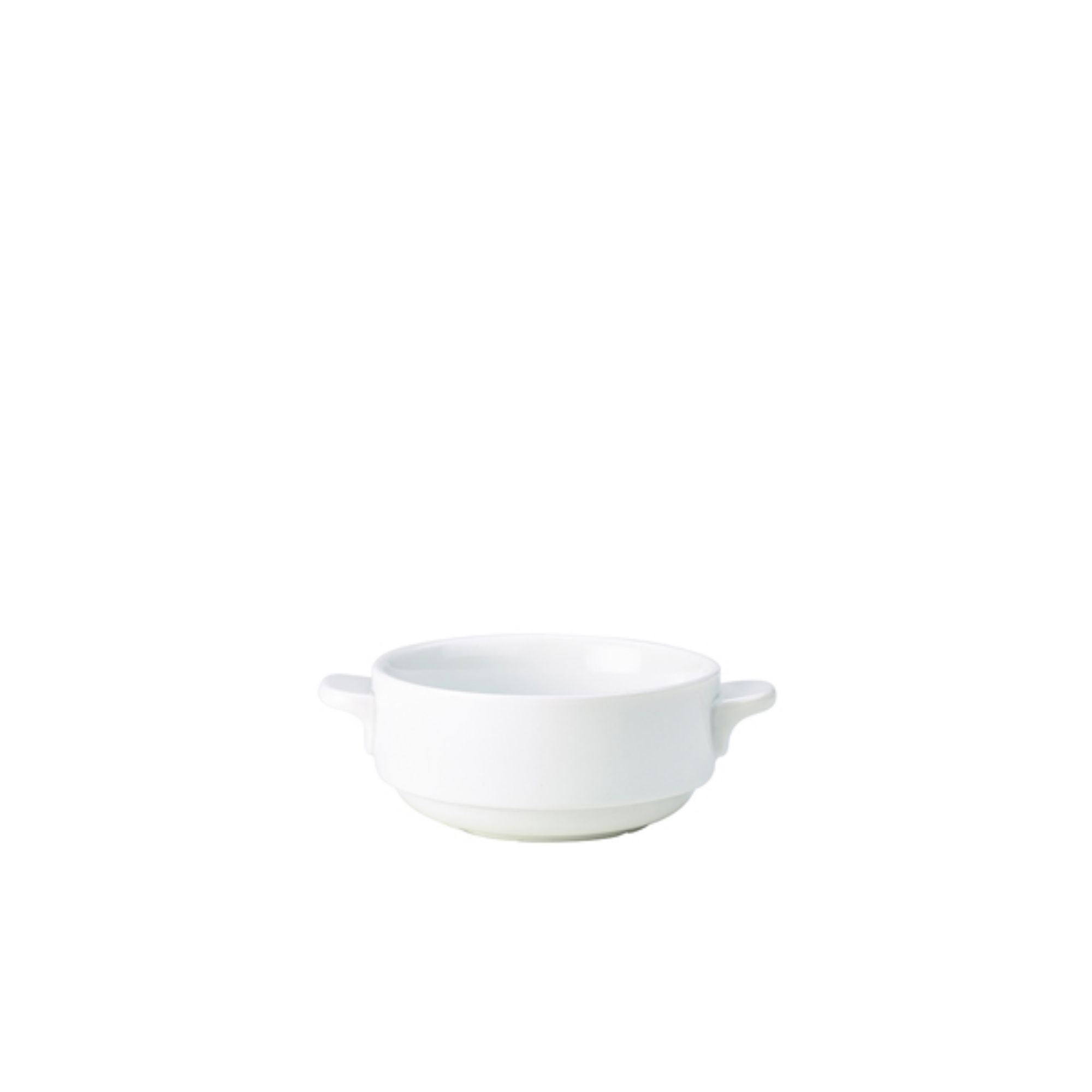 Picture of Genware Porcelain Lugged Soup Bowl 25cl/ 8.75oz - Pack of 6 - 360211