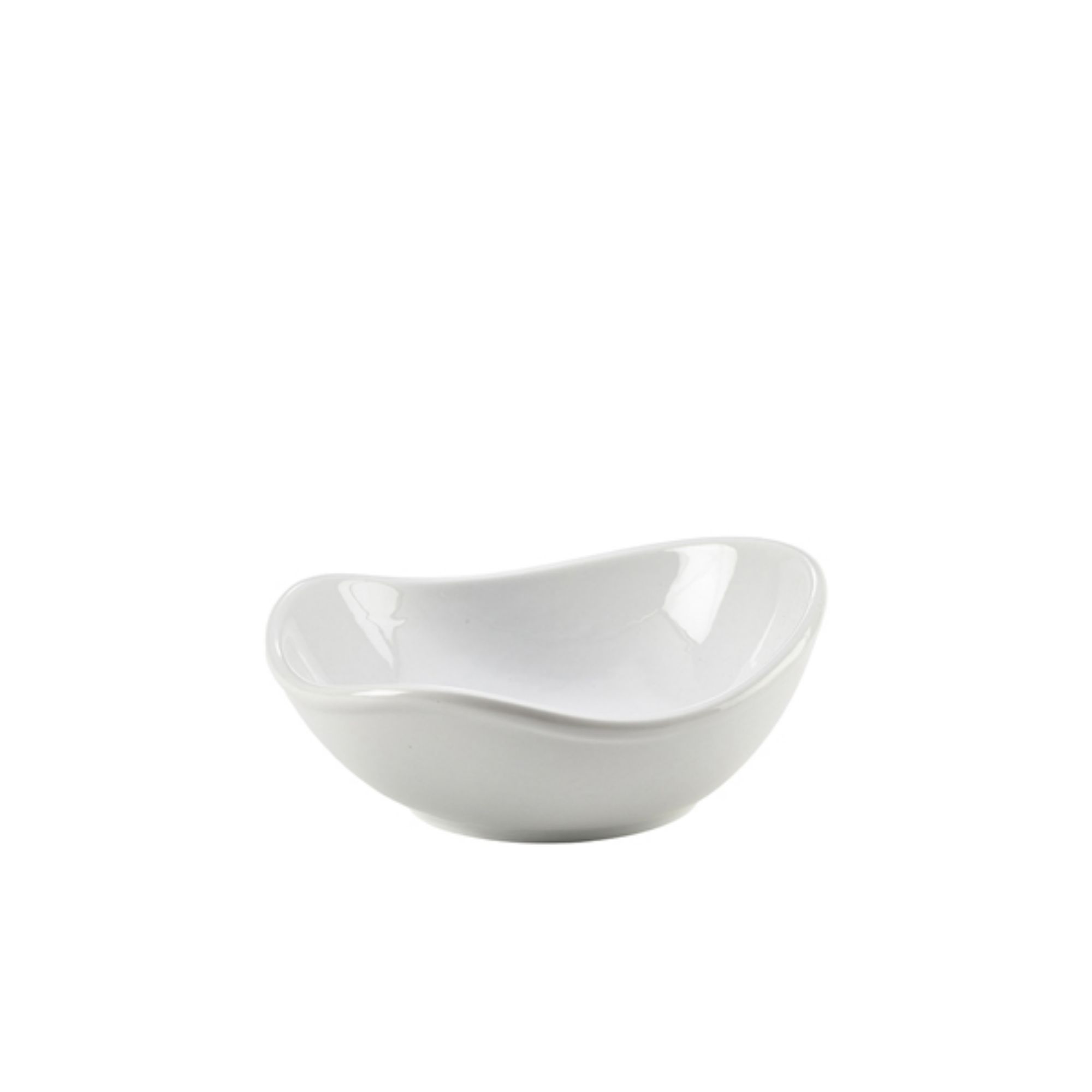 Picture of Genware Porcelain Organic Triangular Bowl 15cm/ 6" - Pack of 6 - 361115