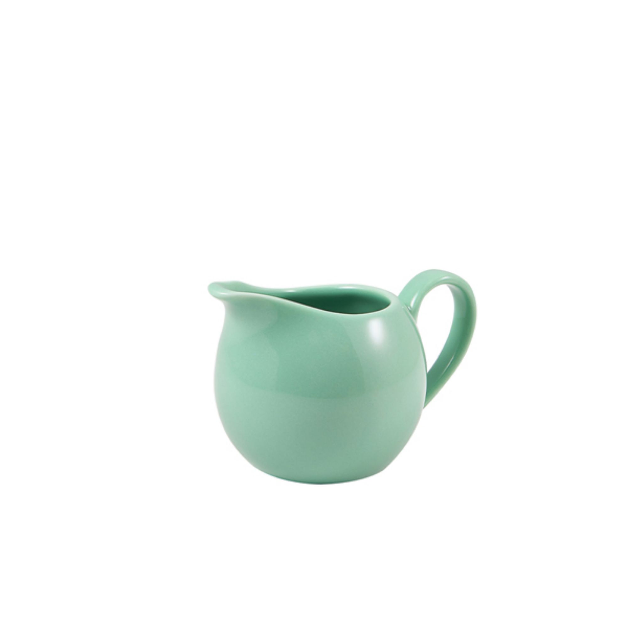 Picture of Genware Porcelain Green Jug 14cl/ 5oz - Pack of 6 - 373114GR
