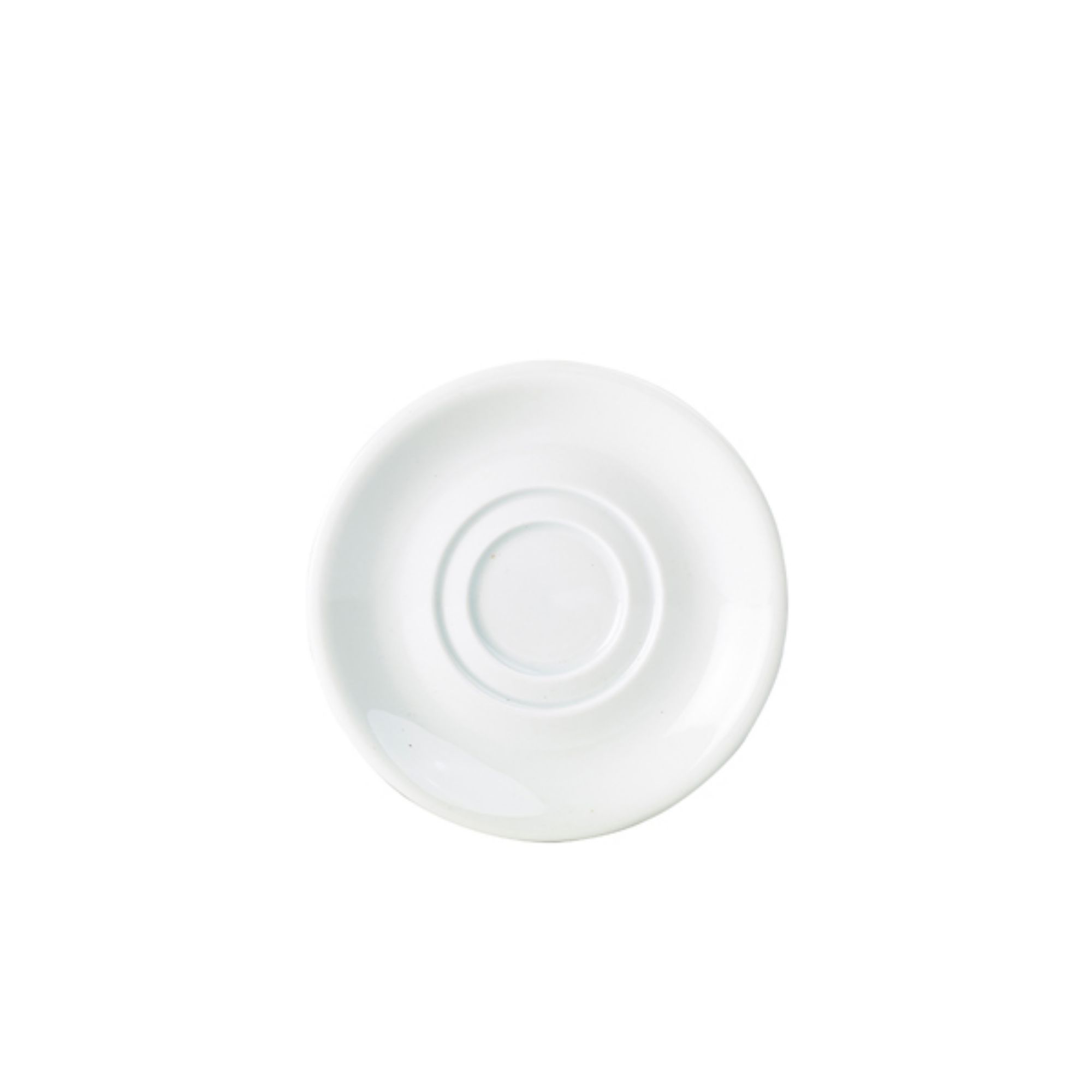 Picture of Genware Porcelain Double Well Saucer 15cm/ 6" - Pack of 6 - 162115