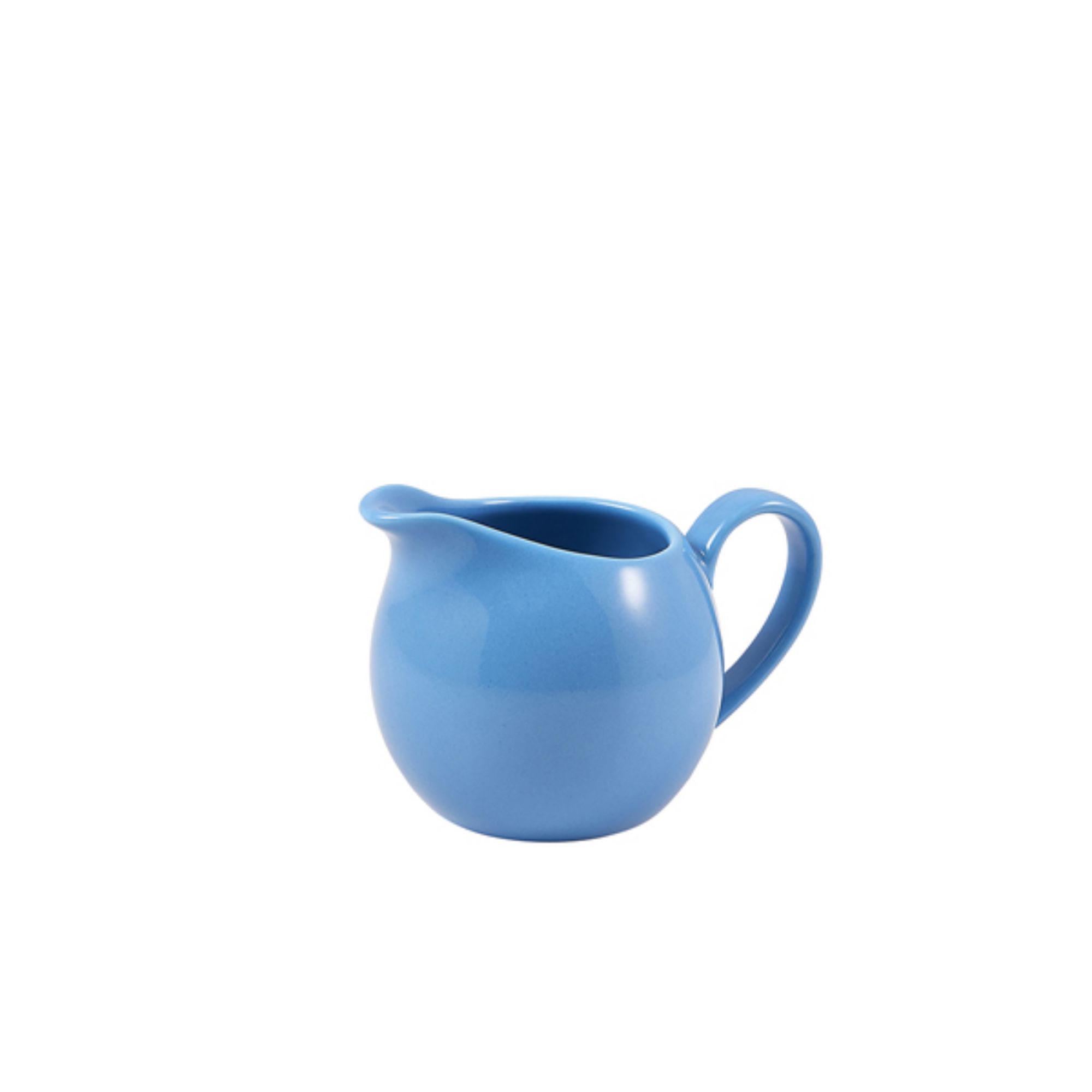 Picture of Genware Porcelain Blue Jug 14cl/ 5oz - Pack of 6 - 373114BL