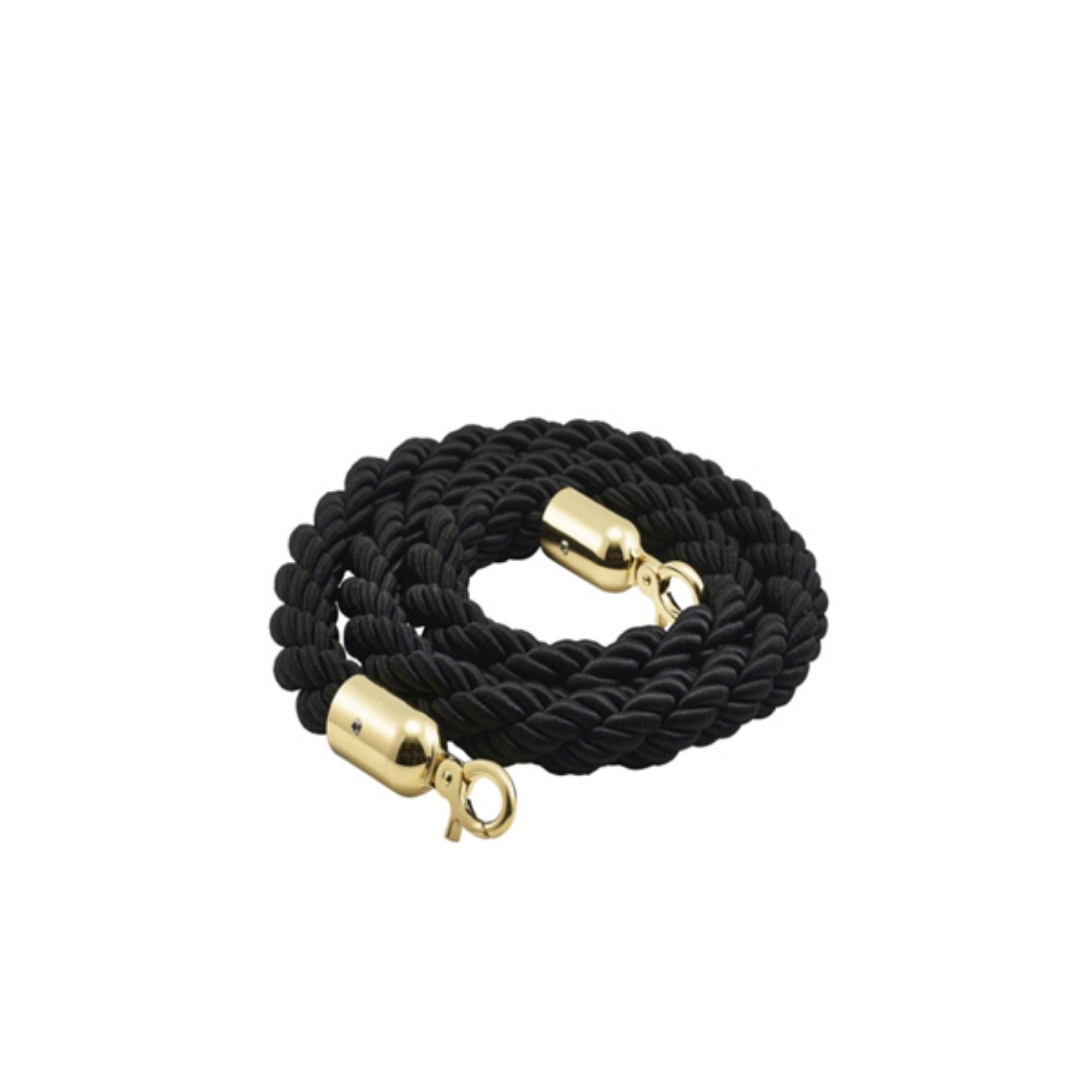 Picture of Barrier Rope Black- Brass Plated Ends - BR-BKBP