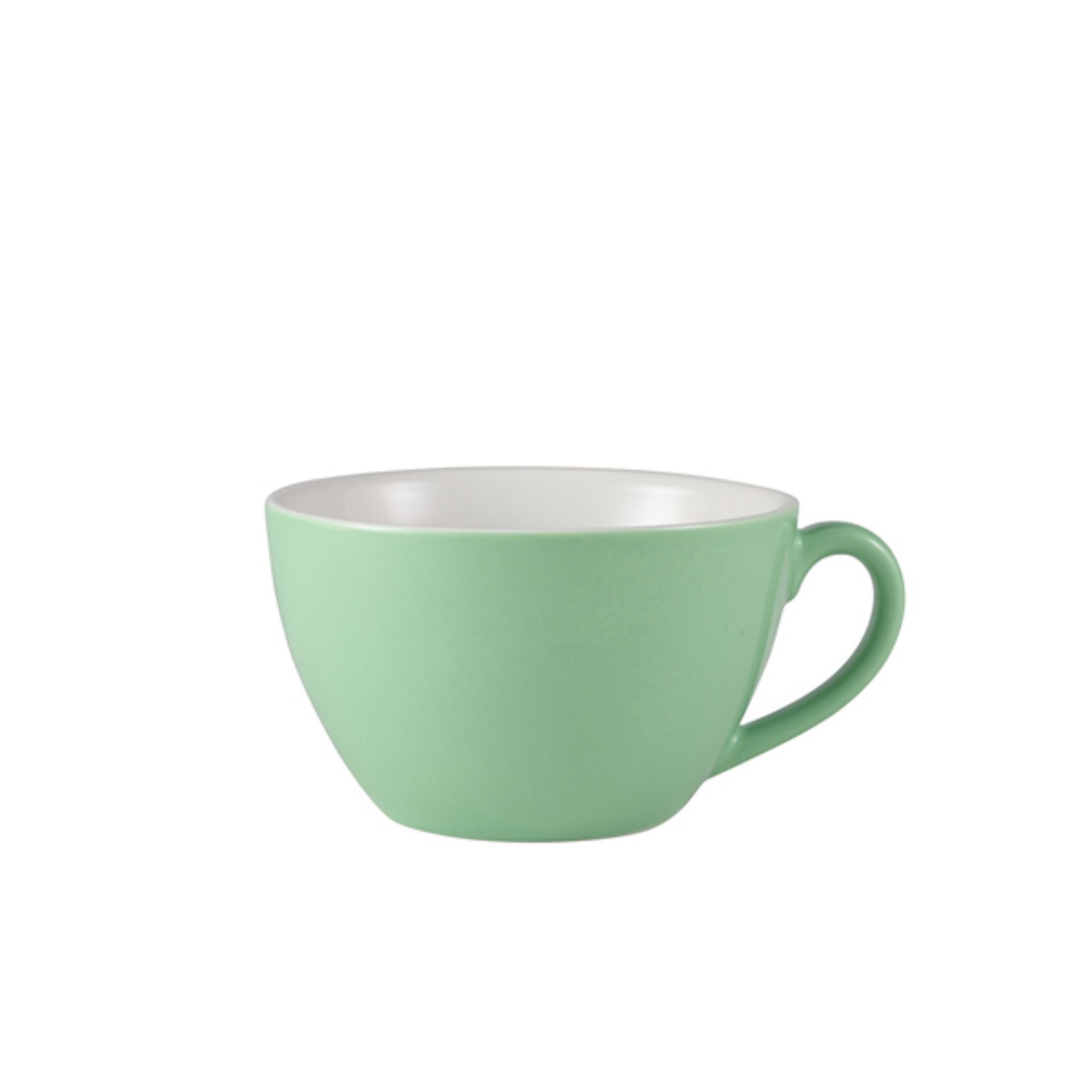 Picture of Genware Porcelain Green Bowl Shaped Cup 34cl/ 12oz - Pack of 6 - 322134GR