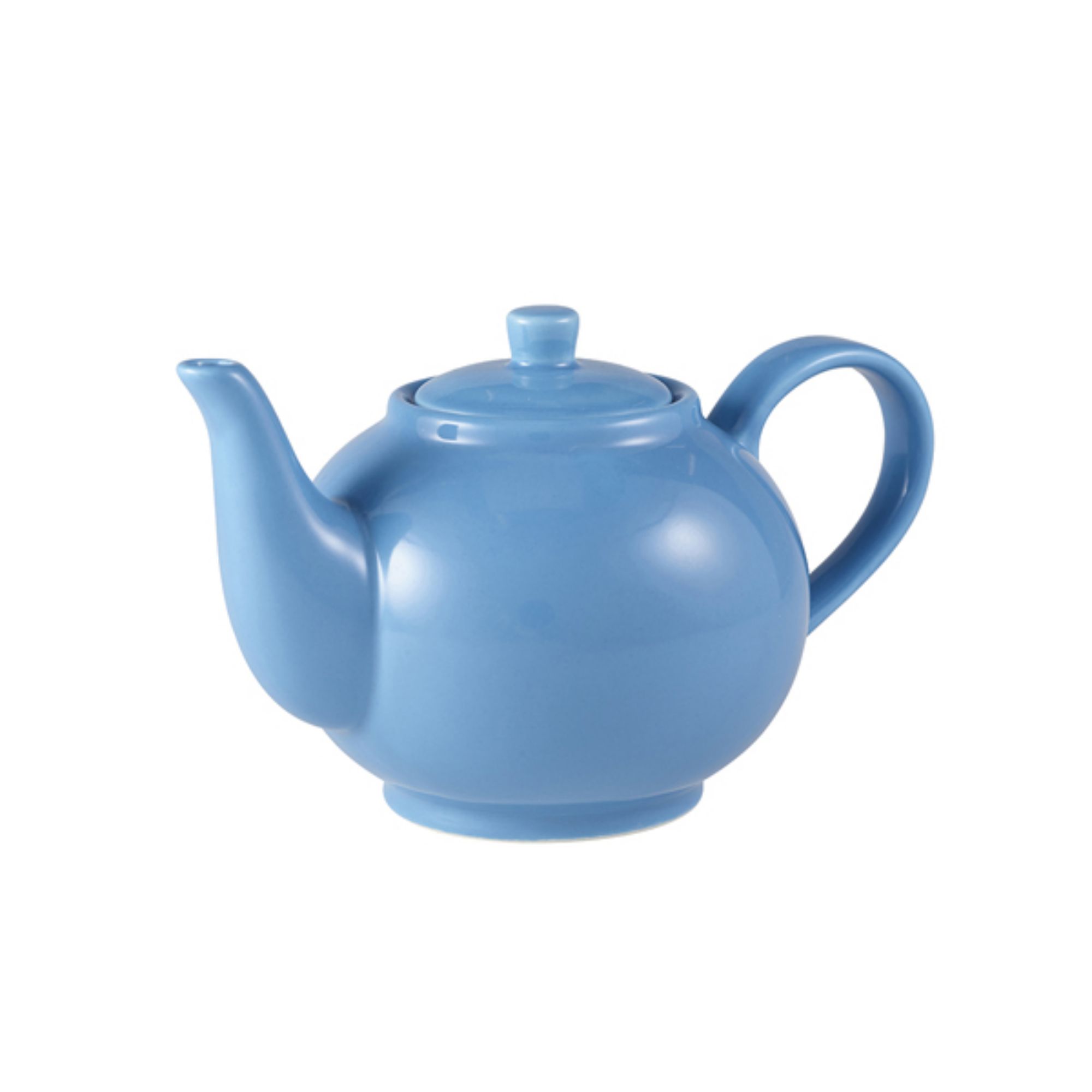 Picture of Genware Porcelain Blue Teapot 45cl/ 15.75oz - Pack of 6 - 393945BL